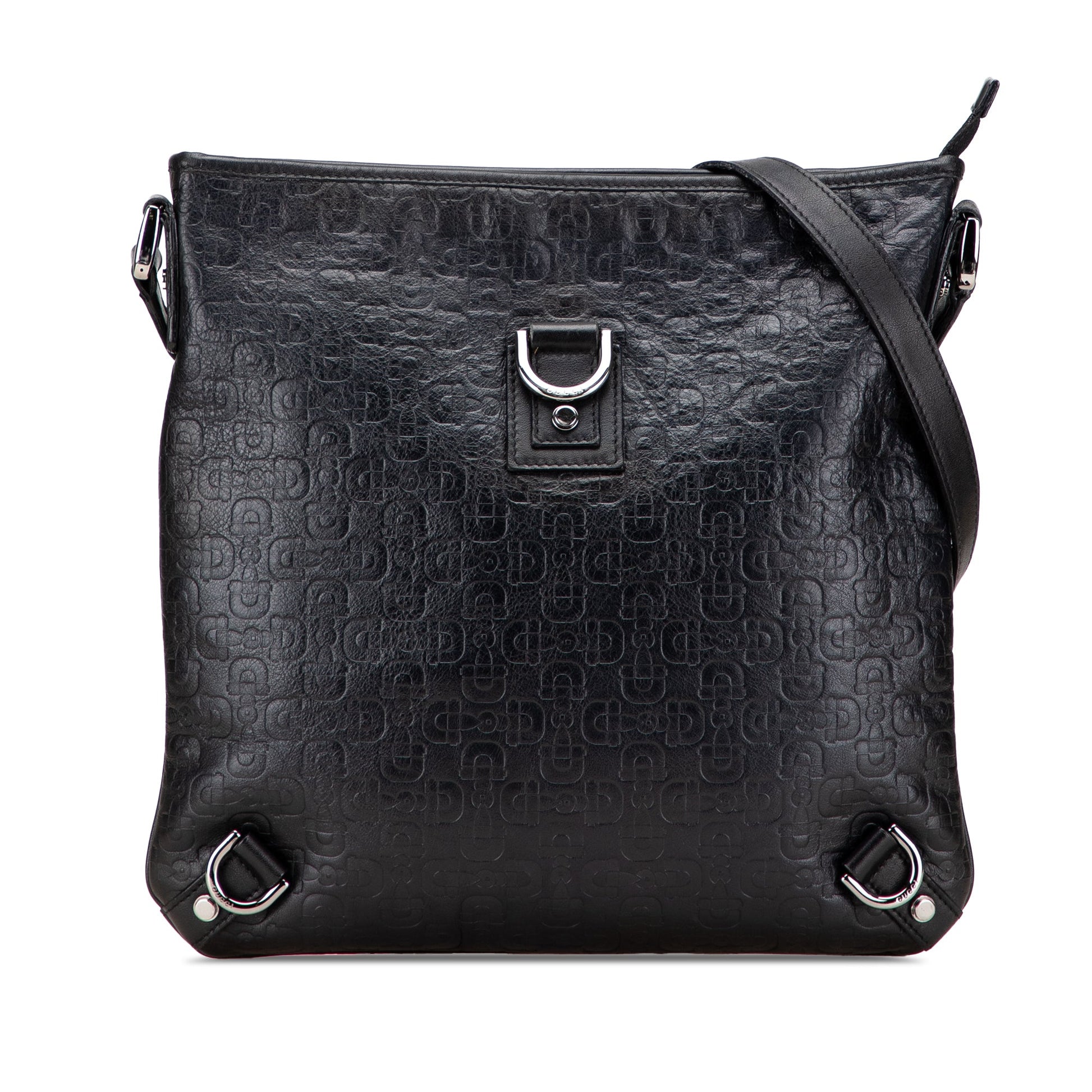 Gucci Horsebit Embossed Leather Abbey D Ring Crossbody