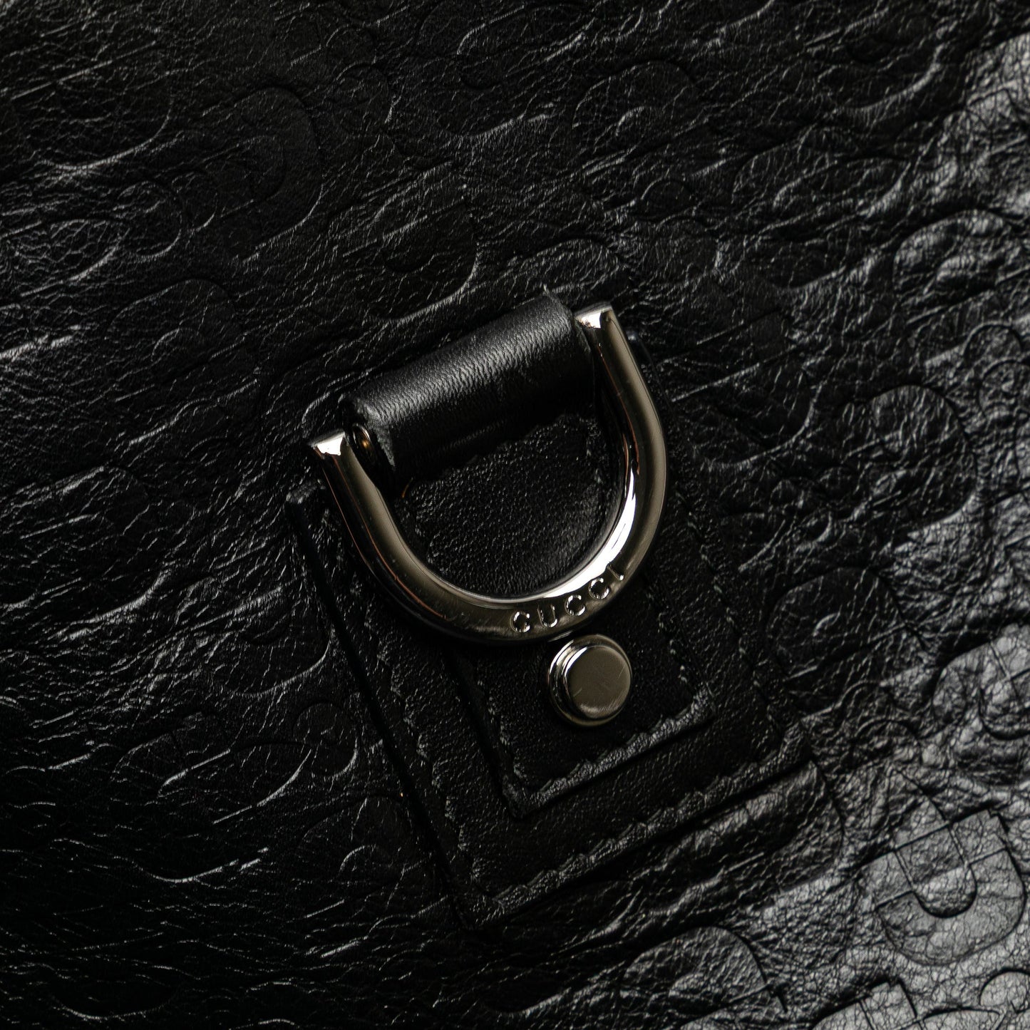 Gucci Horsebit Embossed Leather Abbey D Ring Crossbody