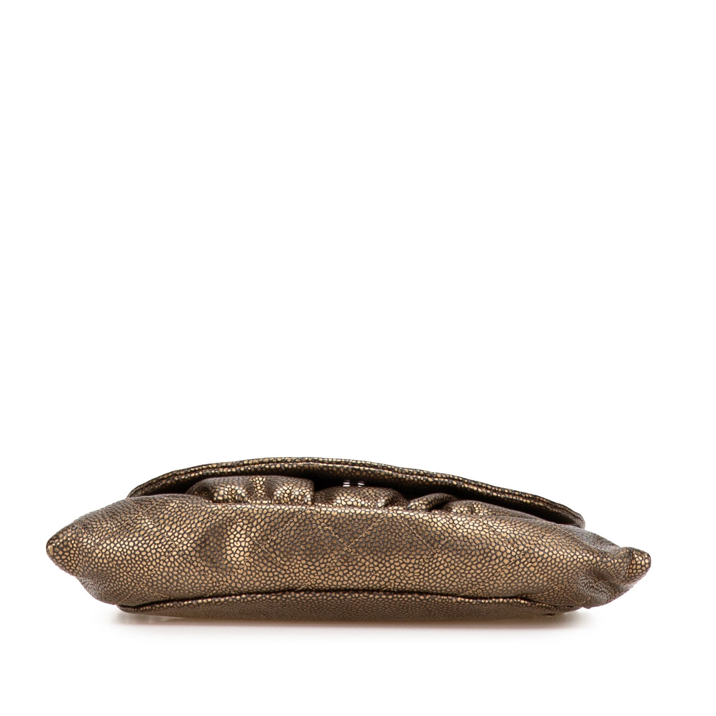 Chanel CC Metallic Caviar Half Moon Wallet on Chain