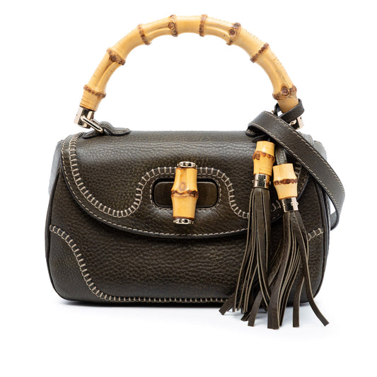 Medium Leather New Bamboo Satchel