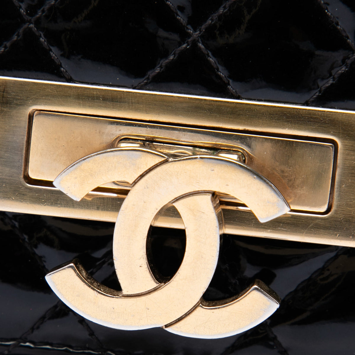 Chanel Quilted Patent Golden Class Wallet on Chain