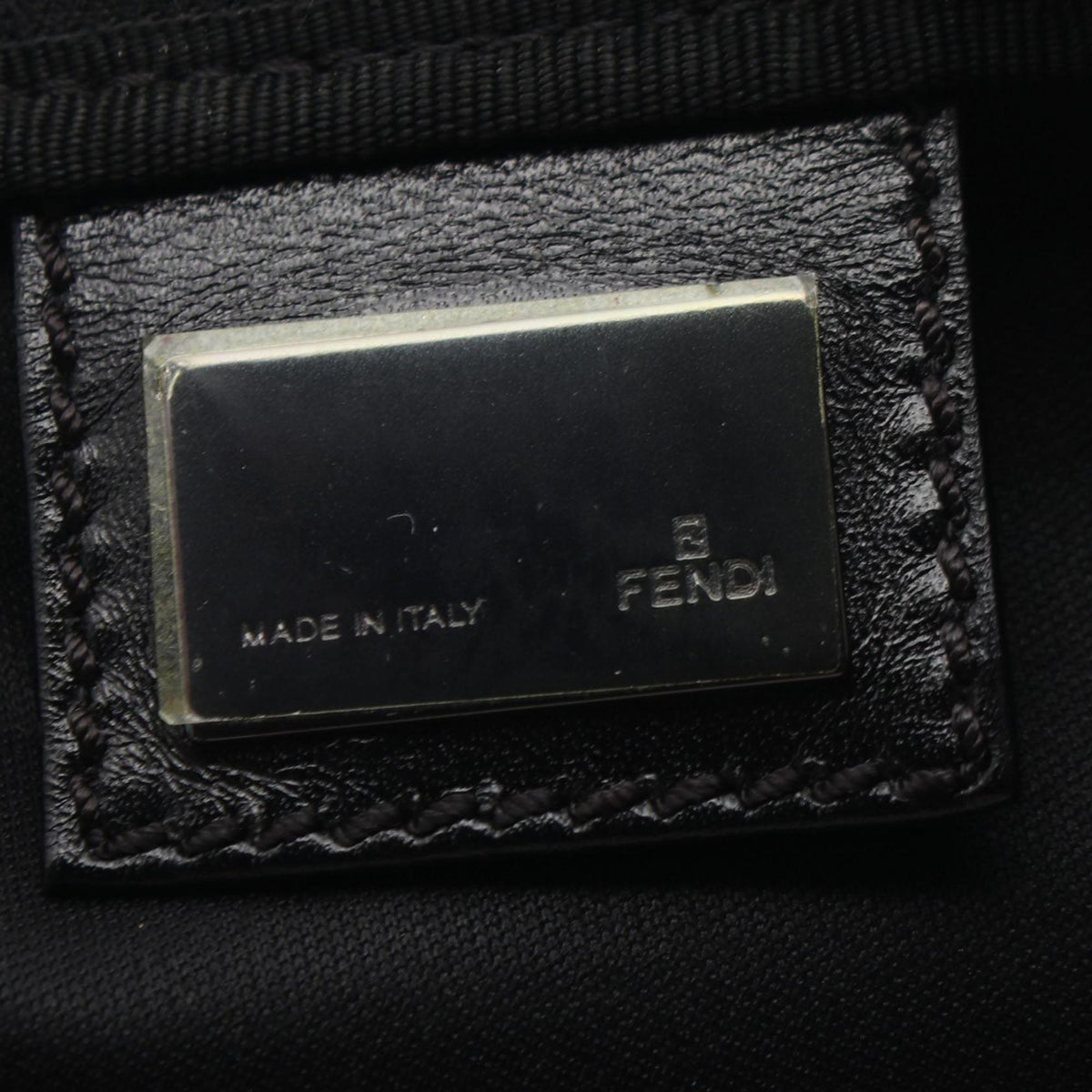 Fendi Zucchino Canvas Tote — Black