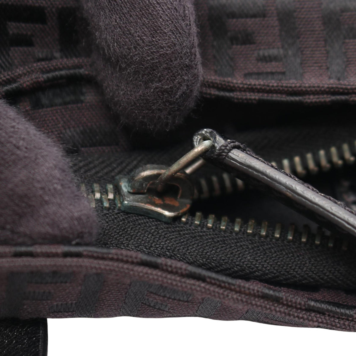 Fendi Zucchino Canvas Tote — Black