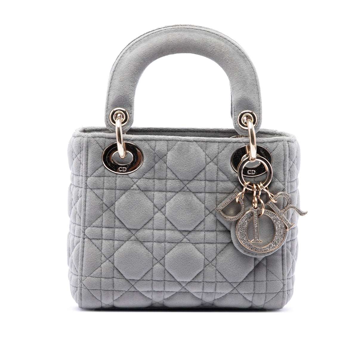 Dior Mini Velvet Cannage Lady Dior