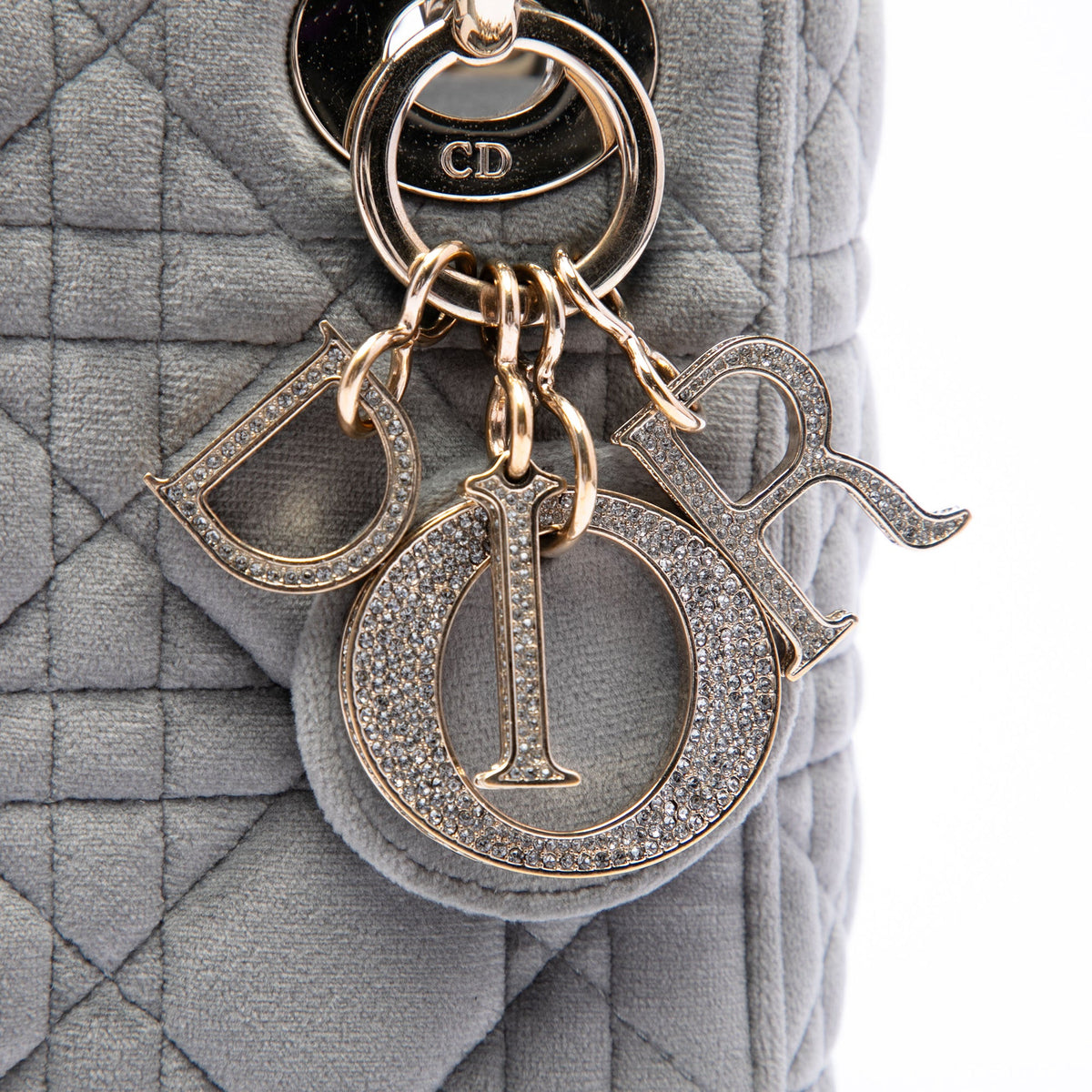 Dior Mini Velvet Cannage Lady Dior