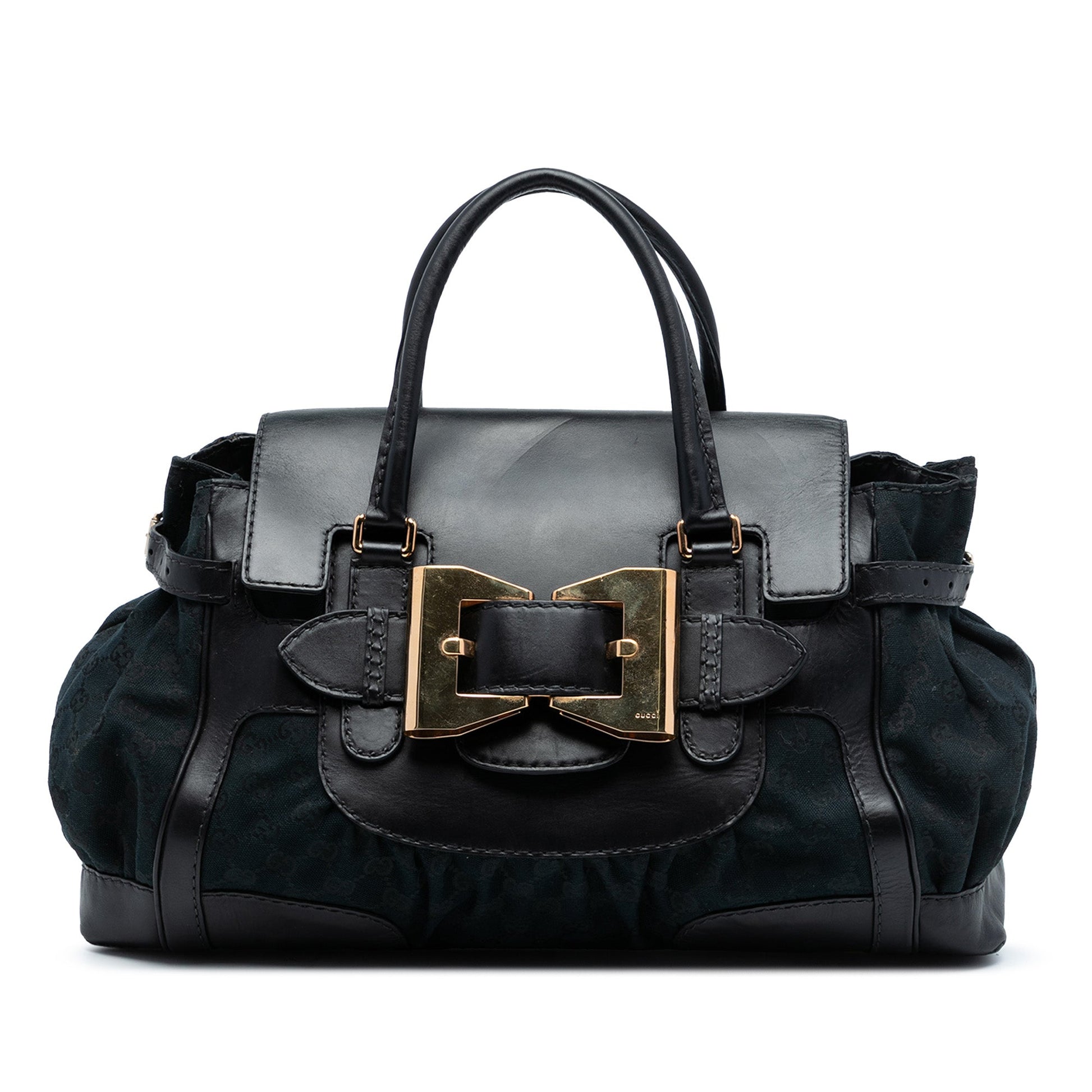 Gucci GG Canvas and Leather Dialux Queen Tote
