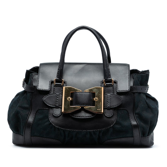 Gucci GG Canvas and Leather Dialux Queen Tote
