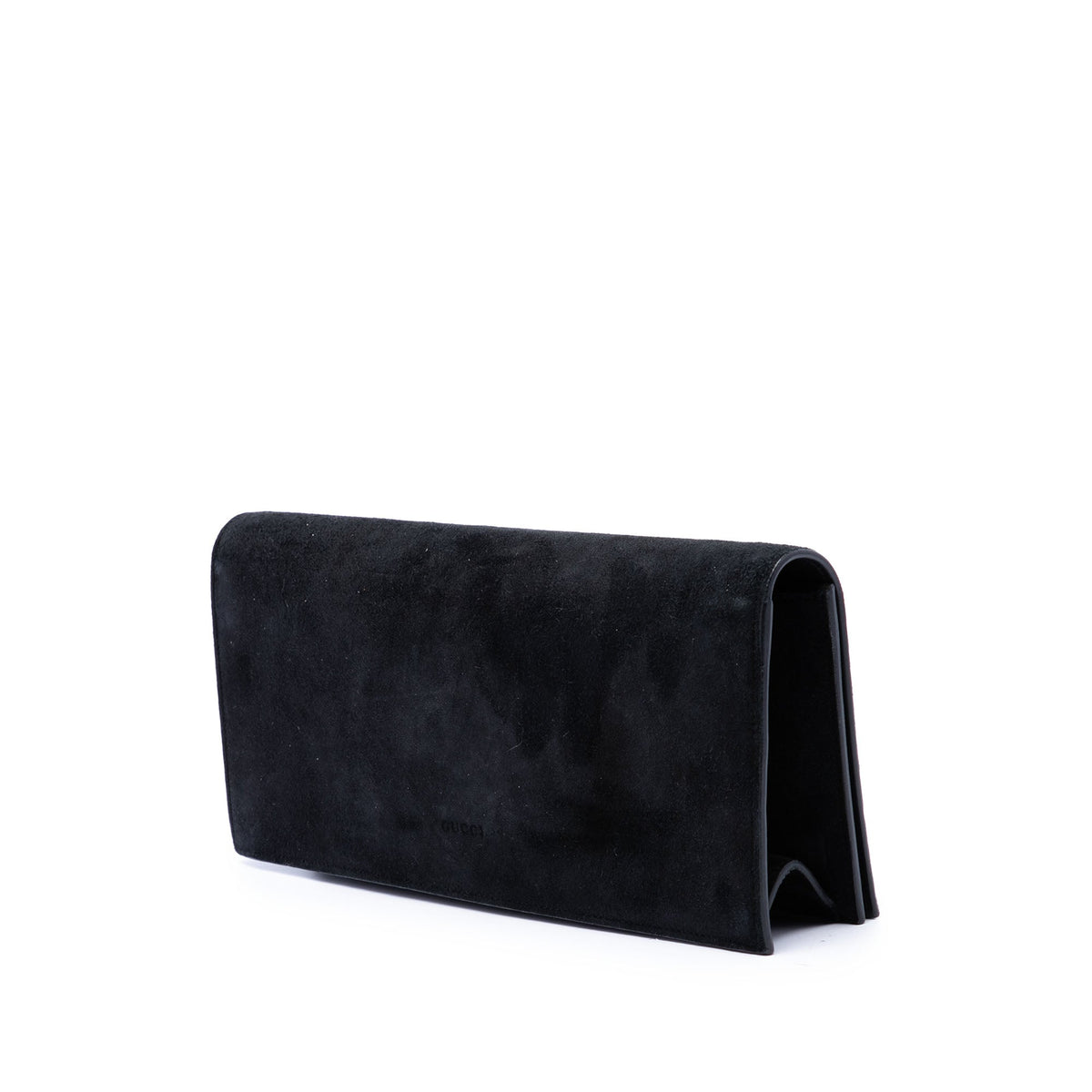 Gucci Suede Broadway Crystal Clutch