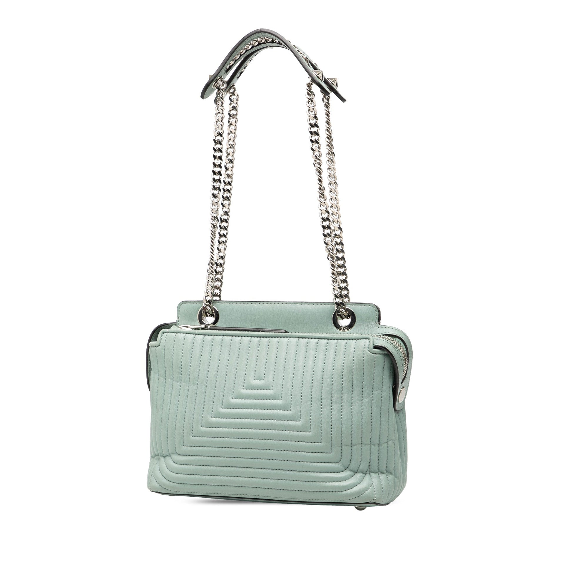 Fendi Small Lambskin DotCom Click Shoulder Bag
