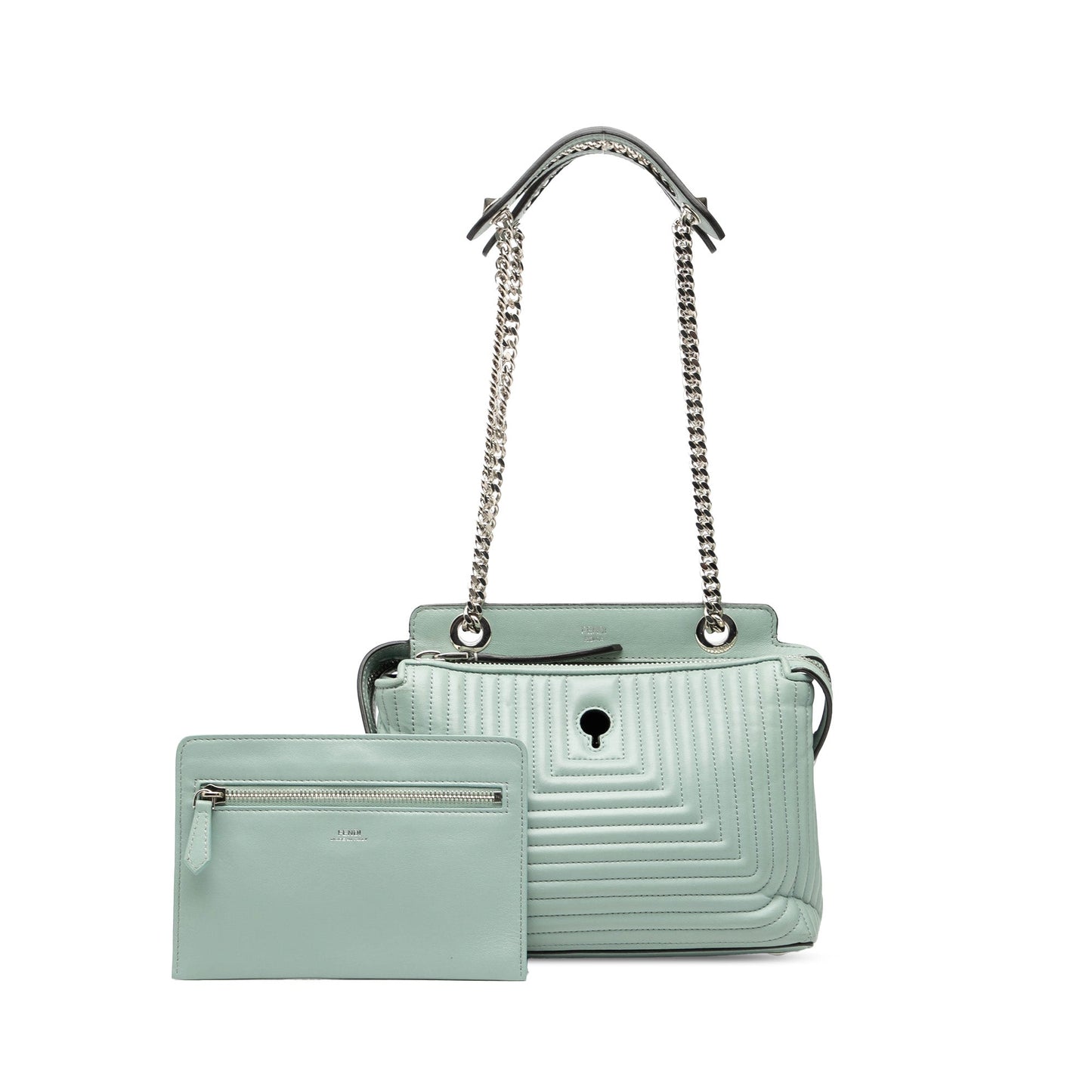 Fendi Small Lambskin DotCom Click Shoulder Bag