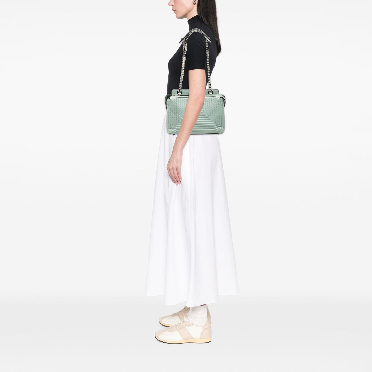 Fendi Small Lambskin DotCom Click Shoulder Bag