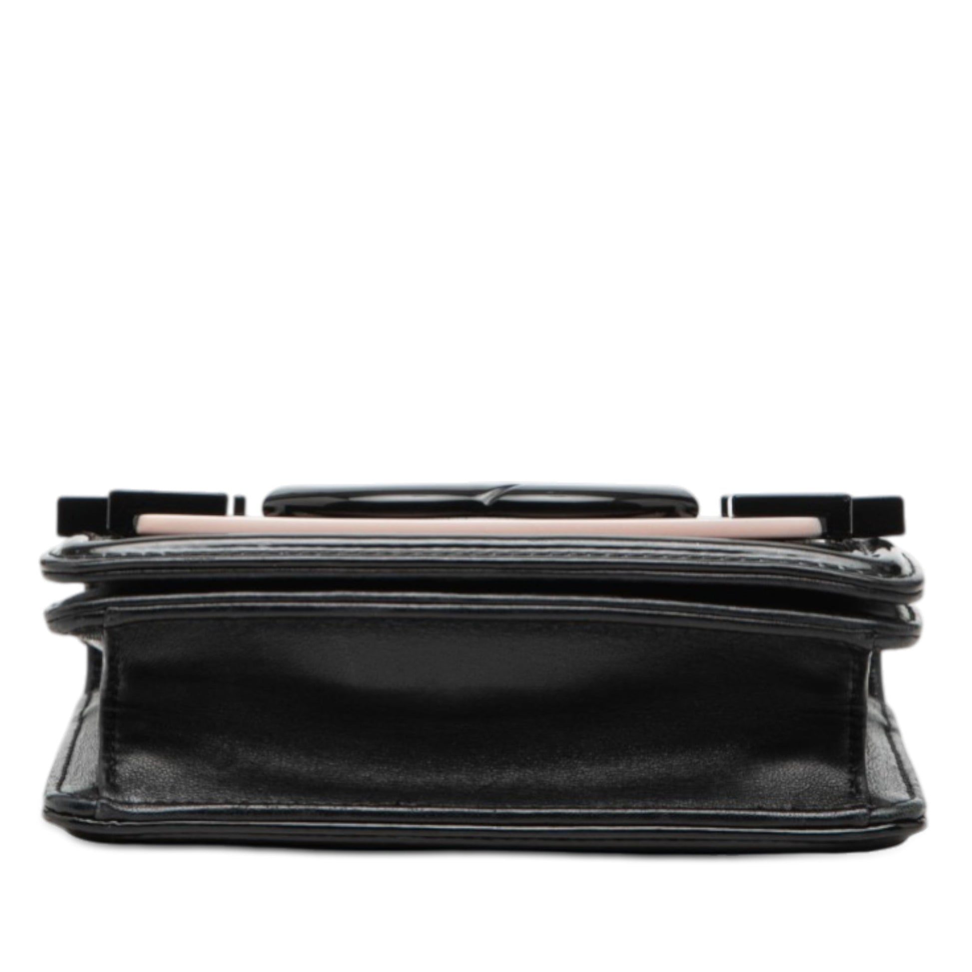 Chanel Mini Patent and Acrylic Striped Boy Brick Flap