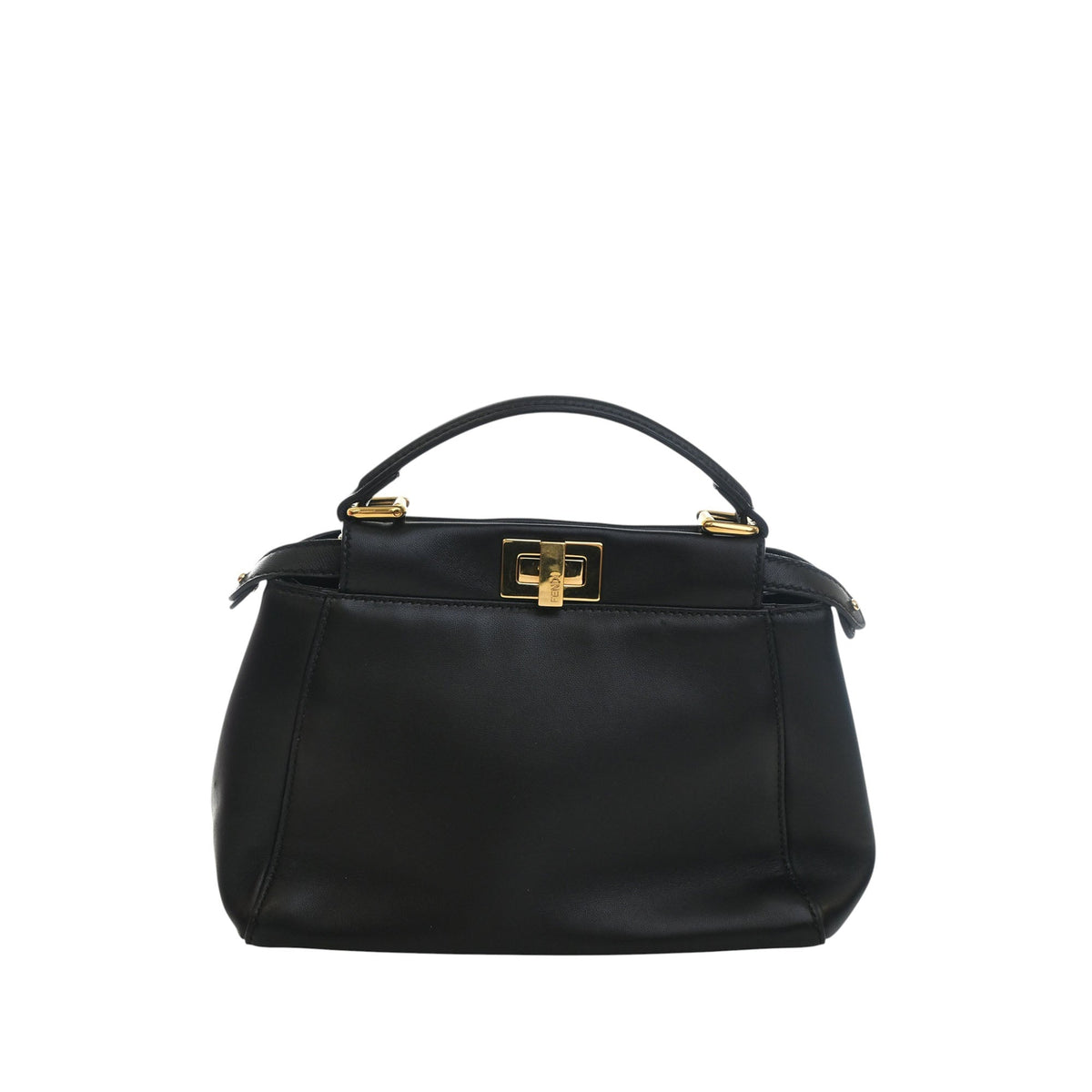 Fendi Mini Leather Peekaboo Iconic Satchel