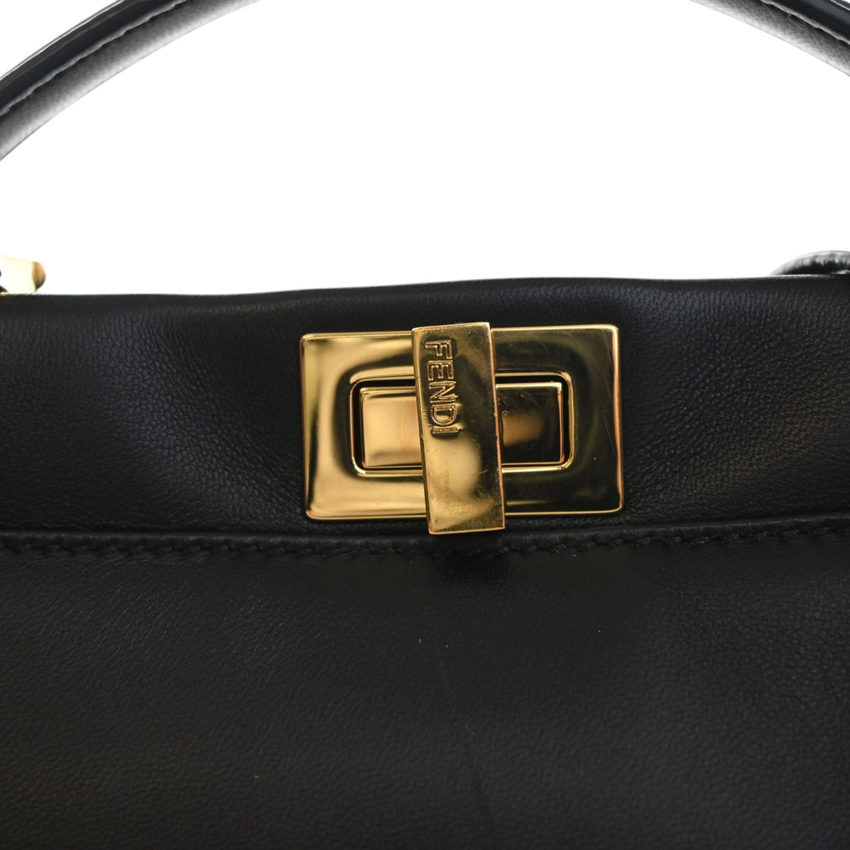 Fendi Mini Leather Peekaboo Iconic Satchel