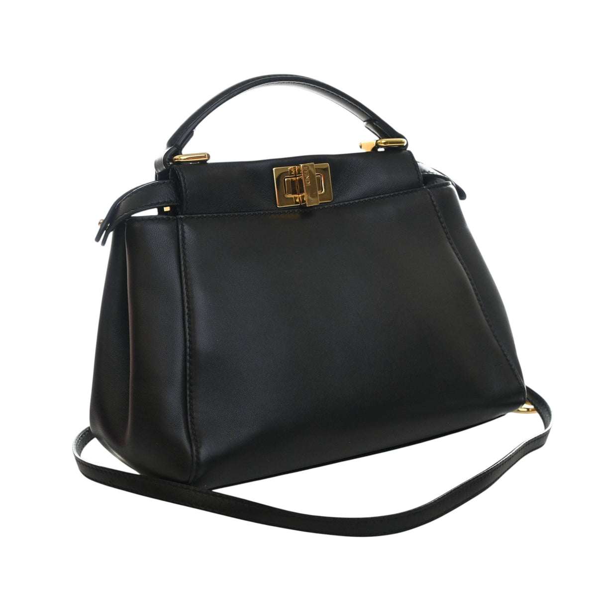 Fendi Mini Leather Peekaboo Iconic Satchel