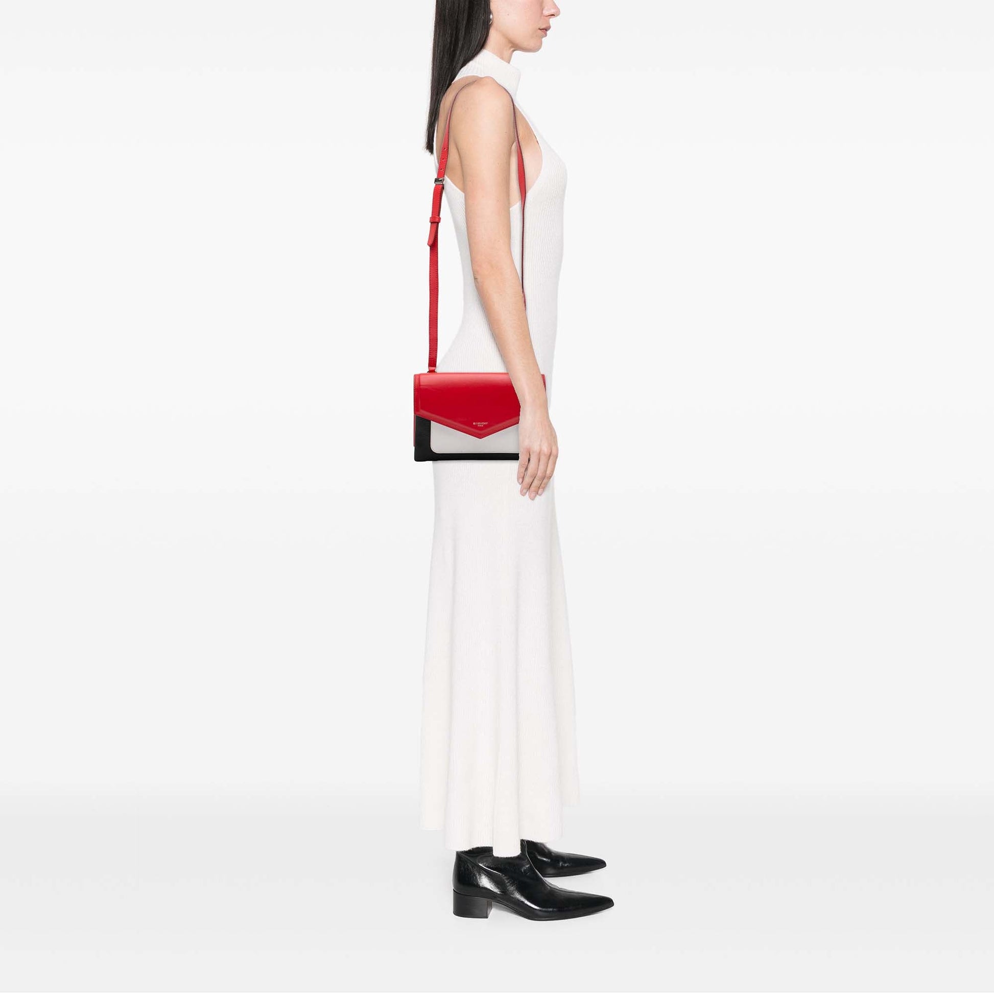 Tricolor Leather Duetto Crossbody