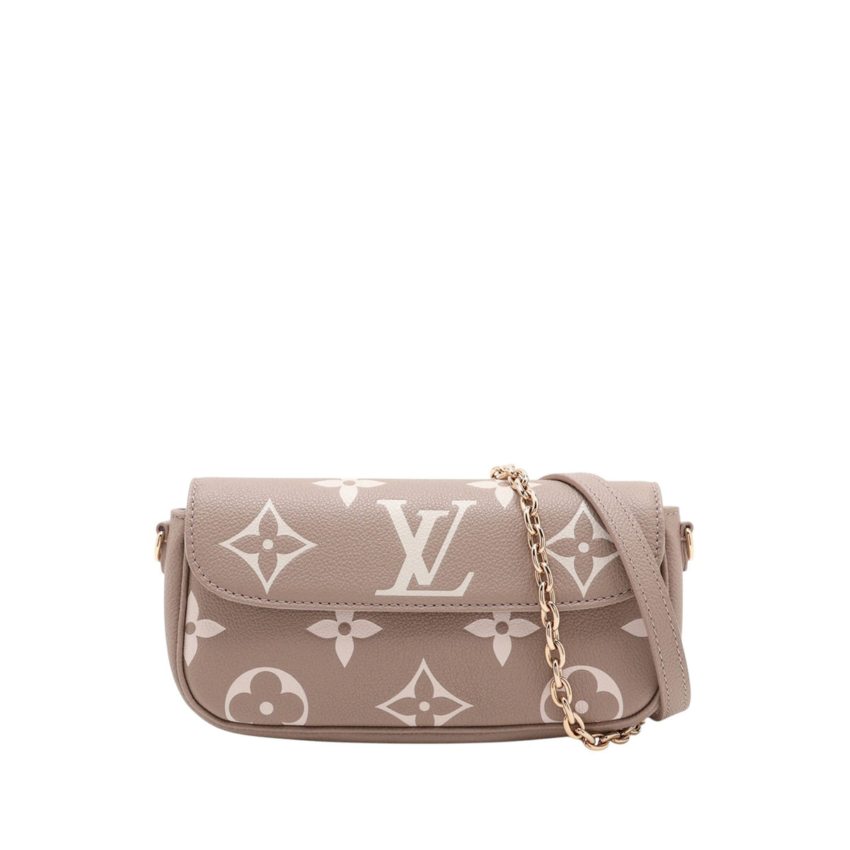 Louis Vuitton Bicolor Monogram Empreinte Giant Ivy Wallet on Chain — Brown