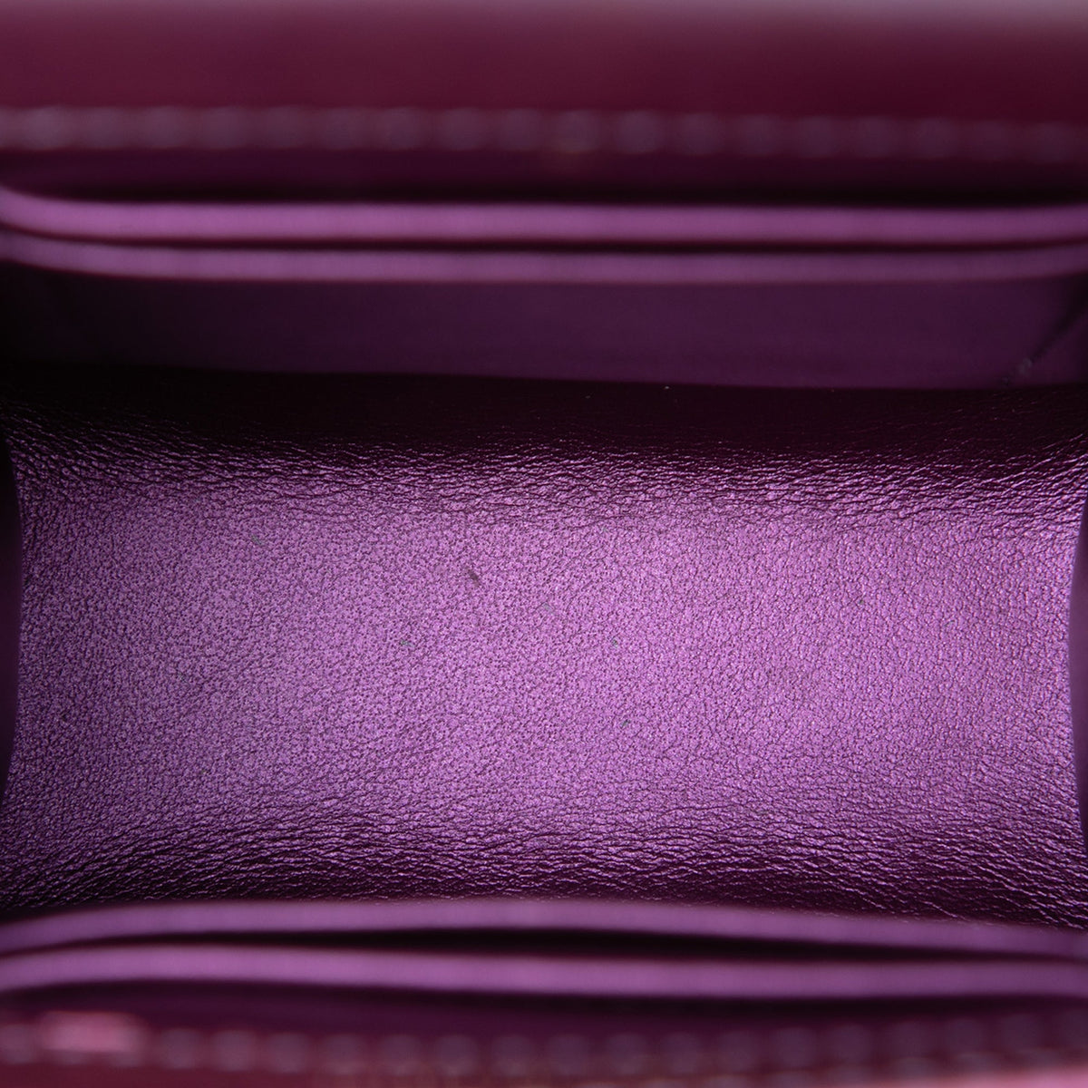 Chanel CC Quilted Iridescent Lambskin Phone Holder with Chain — Purple