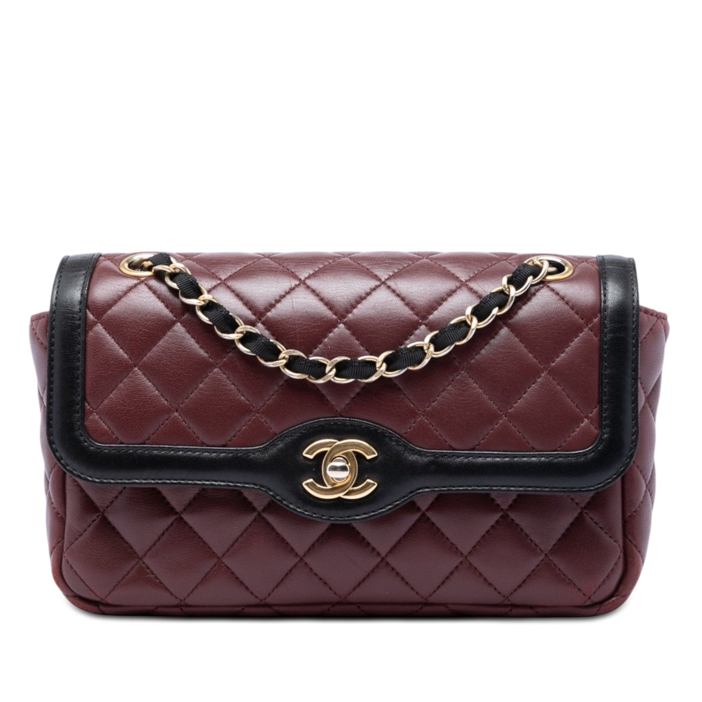Chanel Small Quilted Lambskin Two Tone Day Flap