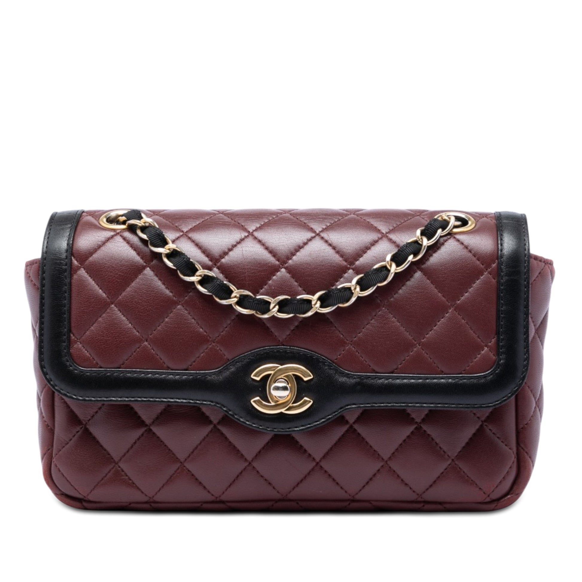 Chanel Small Quilted Lambskin Two Tone Day Flap