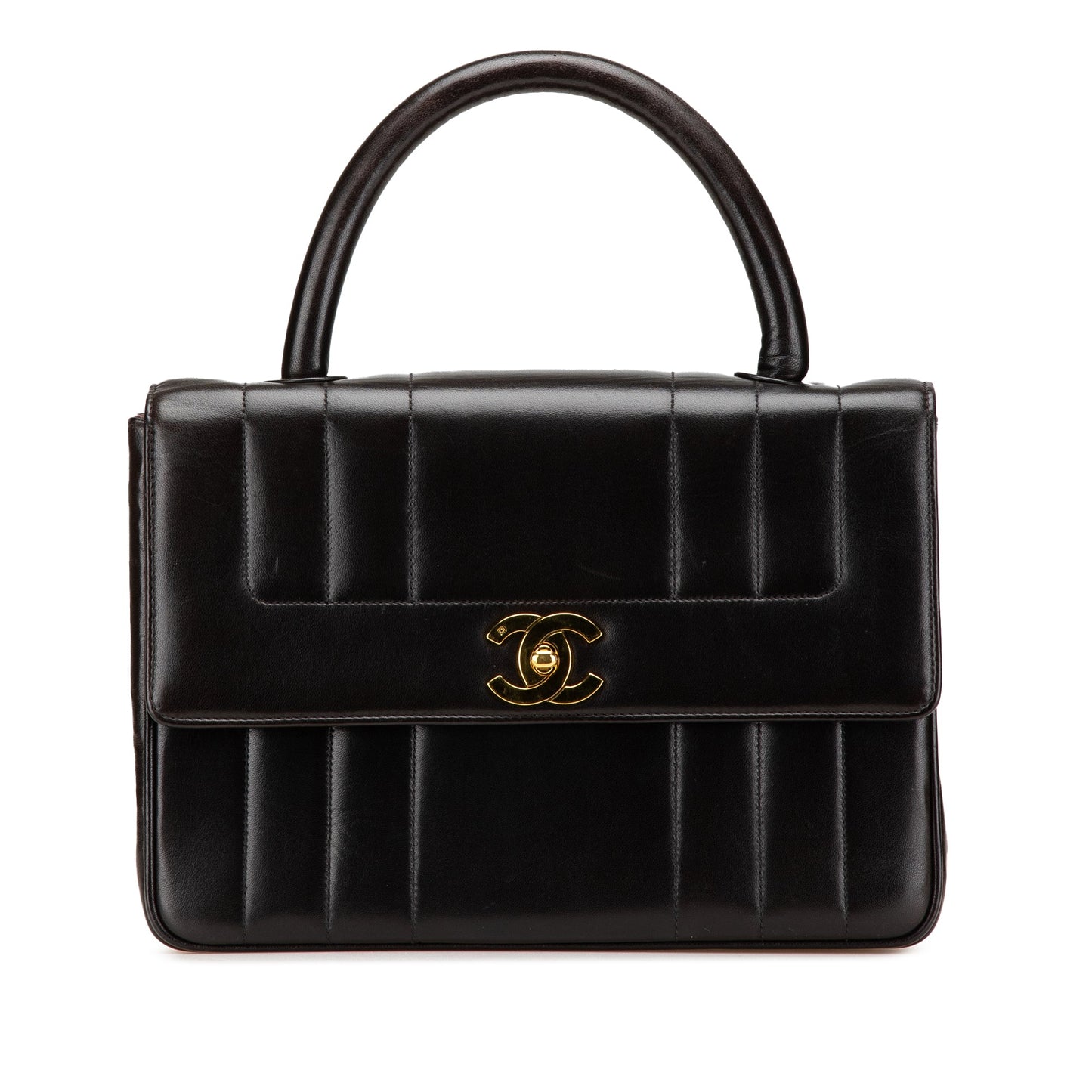 Chanel Lambskin Mademoiselle Kelly Top Handle Bag