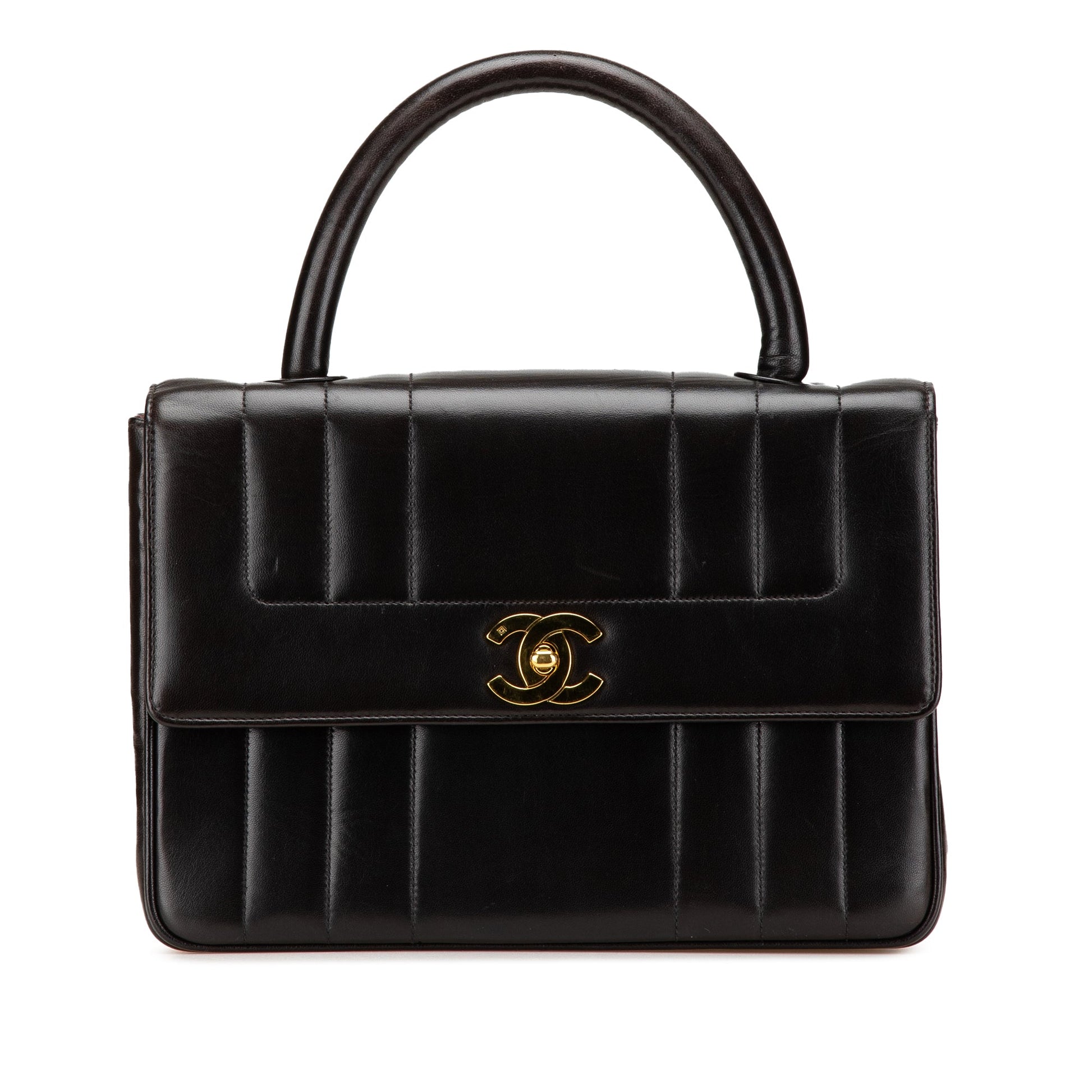 Chanel Lambskin Mademoiselle Kelly Top Handle Bag