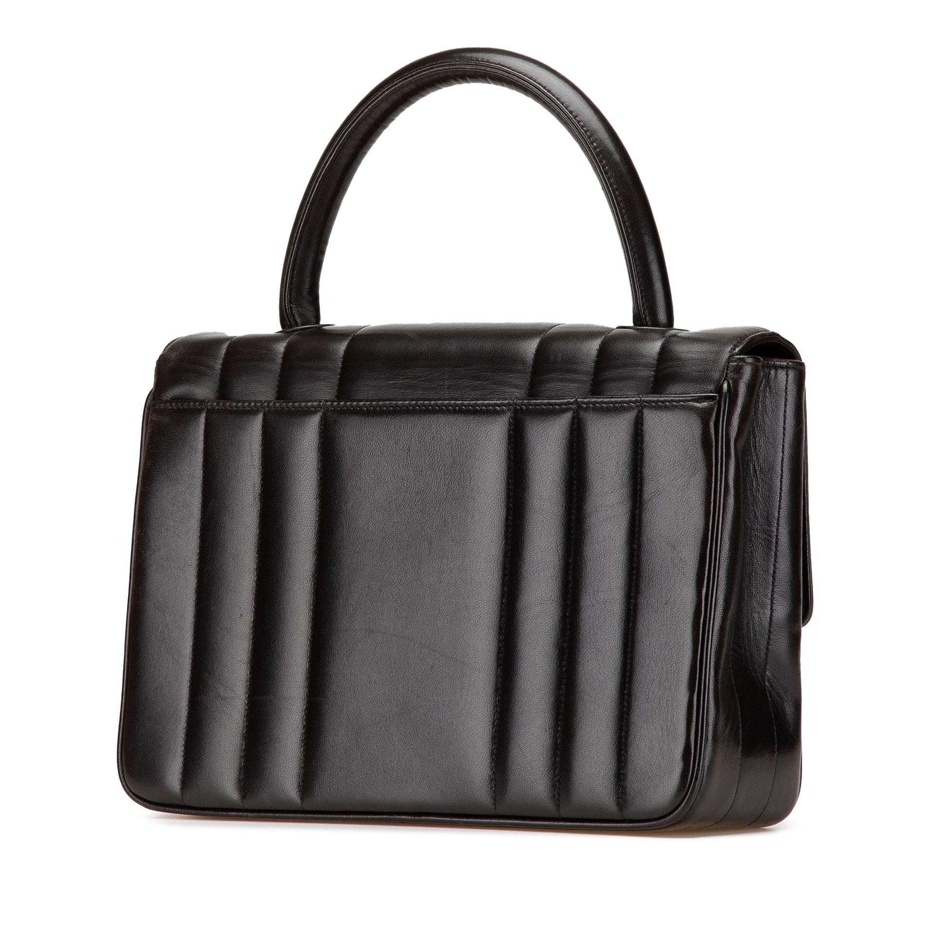 Chanel Lambskin Mademoiselle Kelly Top Handle Bag