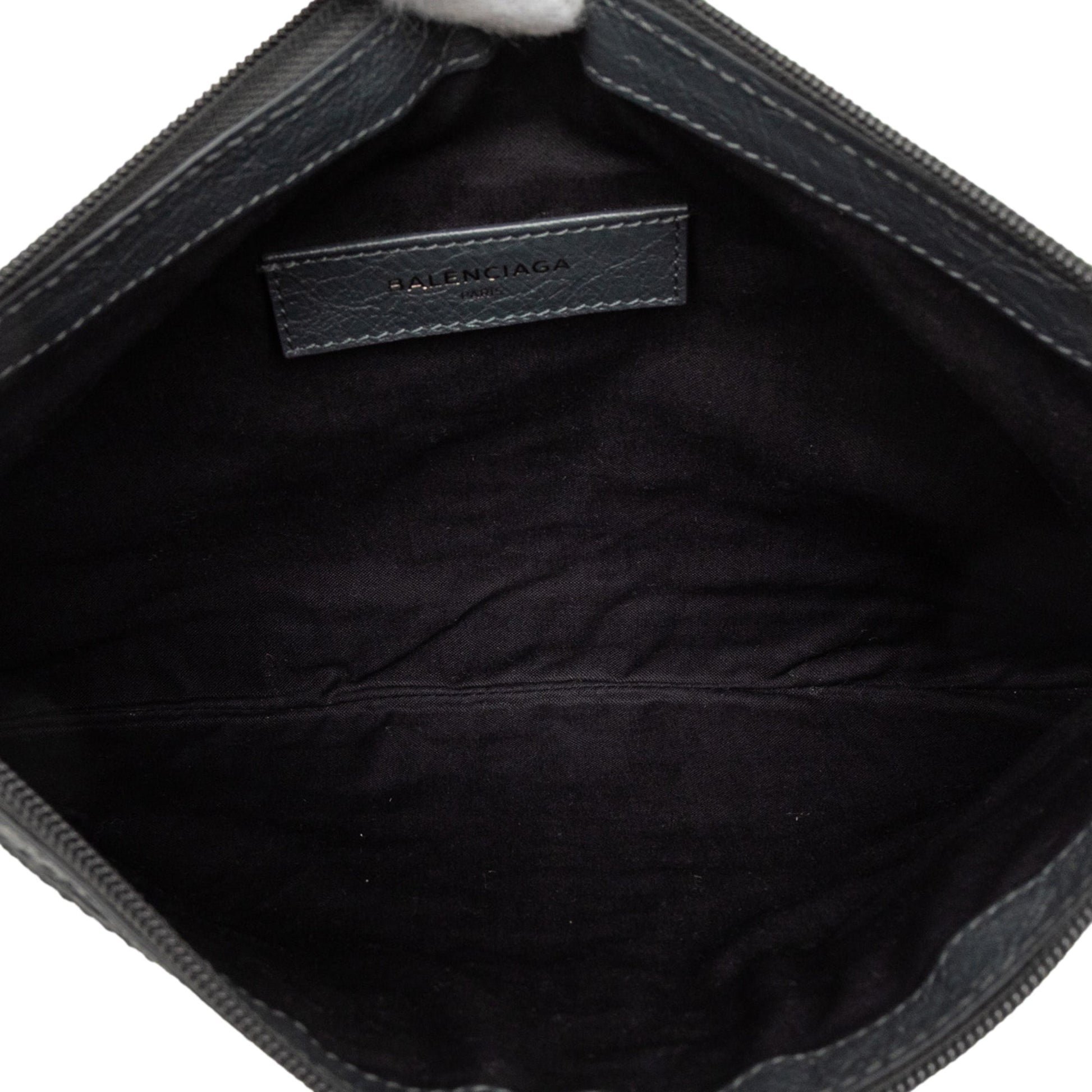 Balenciaga Lambskin Motocross Classic Clip Clutch