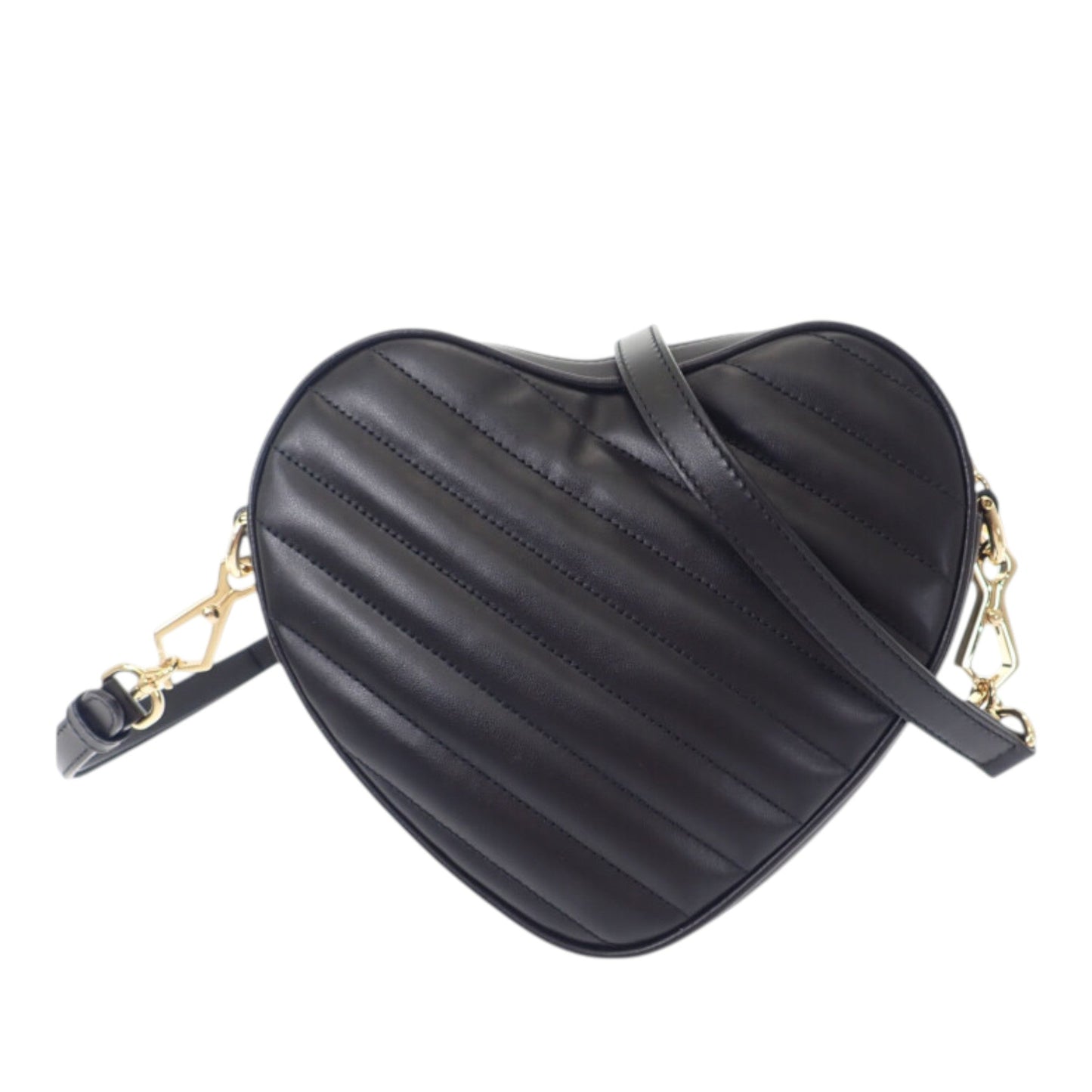 Gucci Mini Matelasse Diagonal Calfskin Interlocking G Heart Crossbody