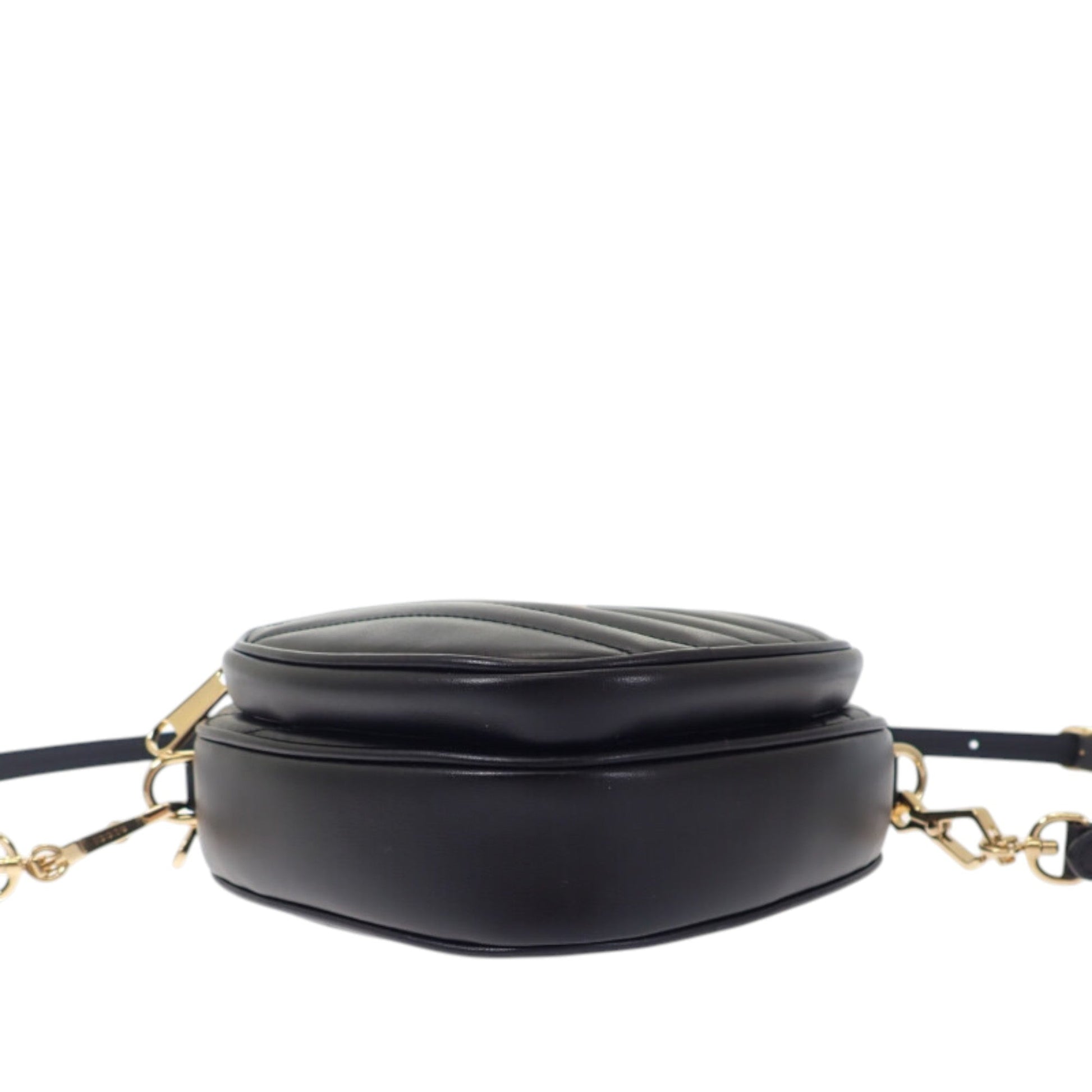 Gucci Mini Matelasse Diagonal Calfskin Interlocking G Heart Crossbody