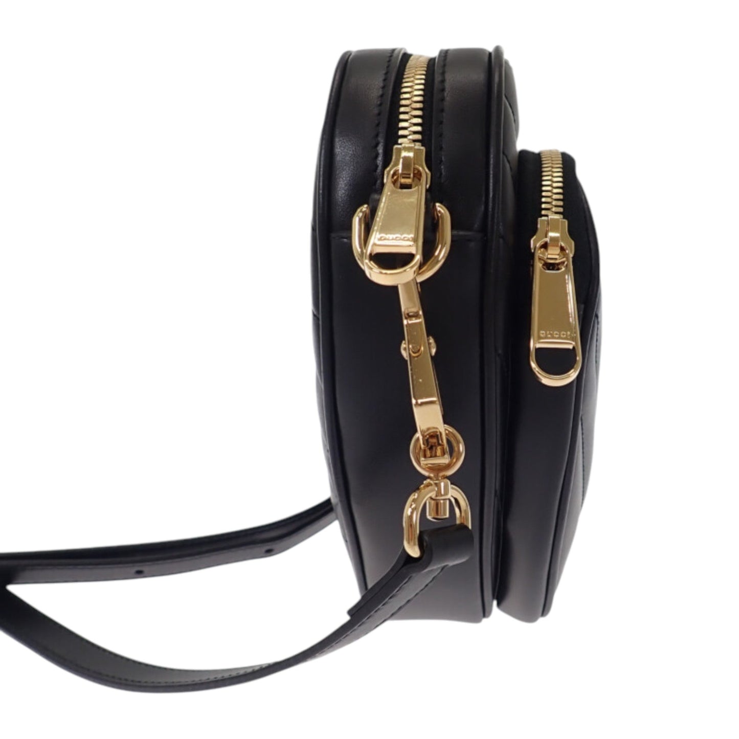 Gucci Mini Matelasse Diagonal Calfskin Interlocking G Heart Crossbody