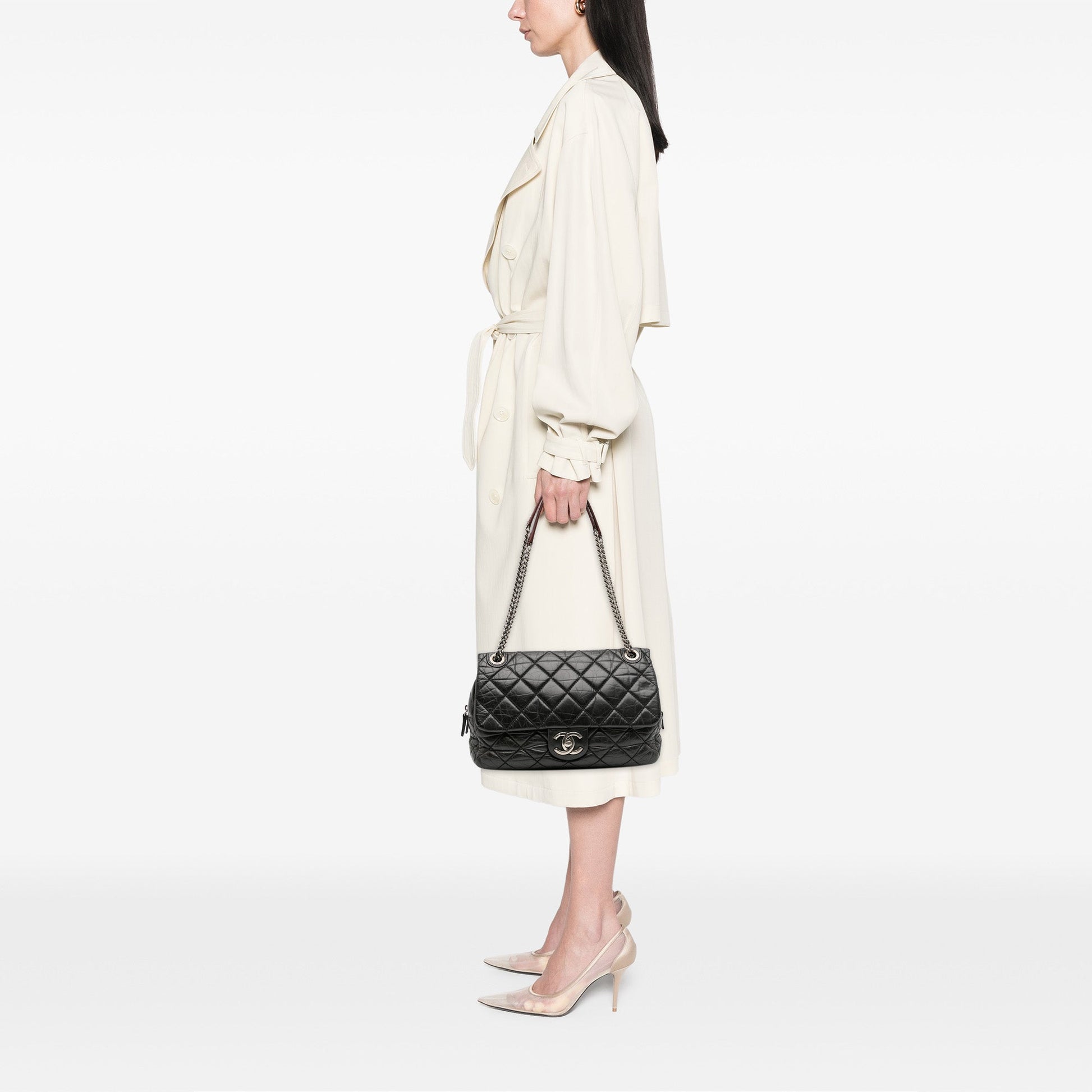 Chanel Jumbo Quilted Aged Calfskin Portobello Flap
