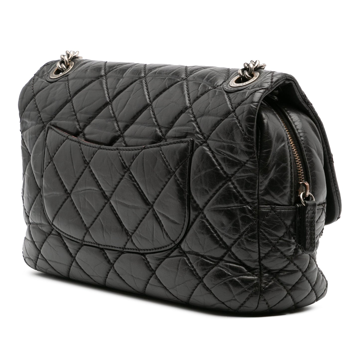 Chanel Jumbo Quilted Aged Calfskin Portobello Flap