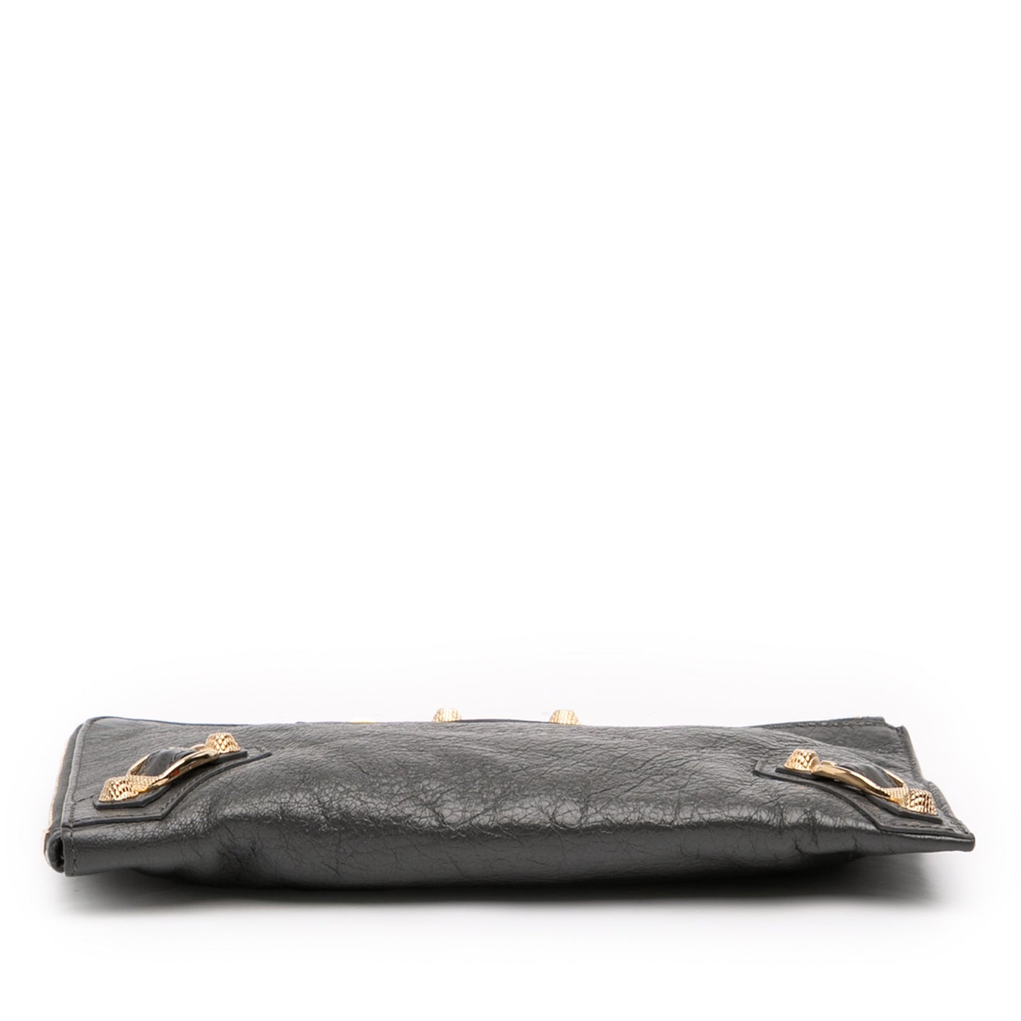 Balenciaga Lambskin Motocross Giant 12 Zip Around Flat Clutch