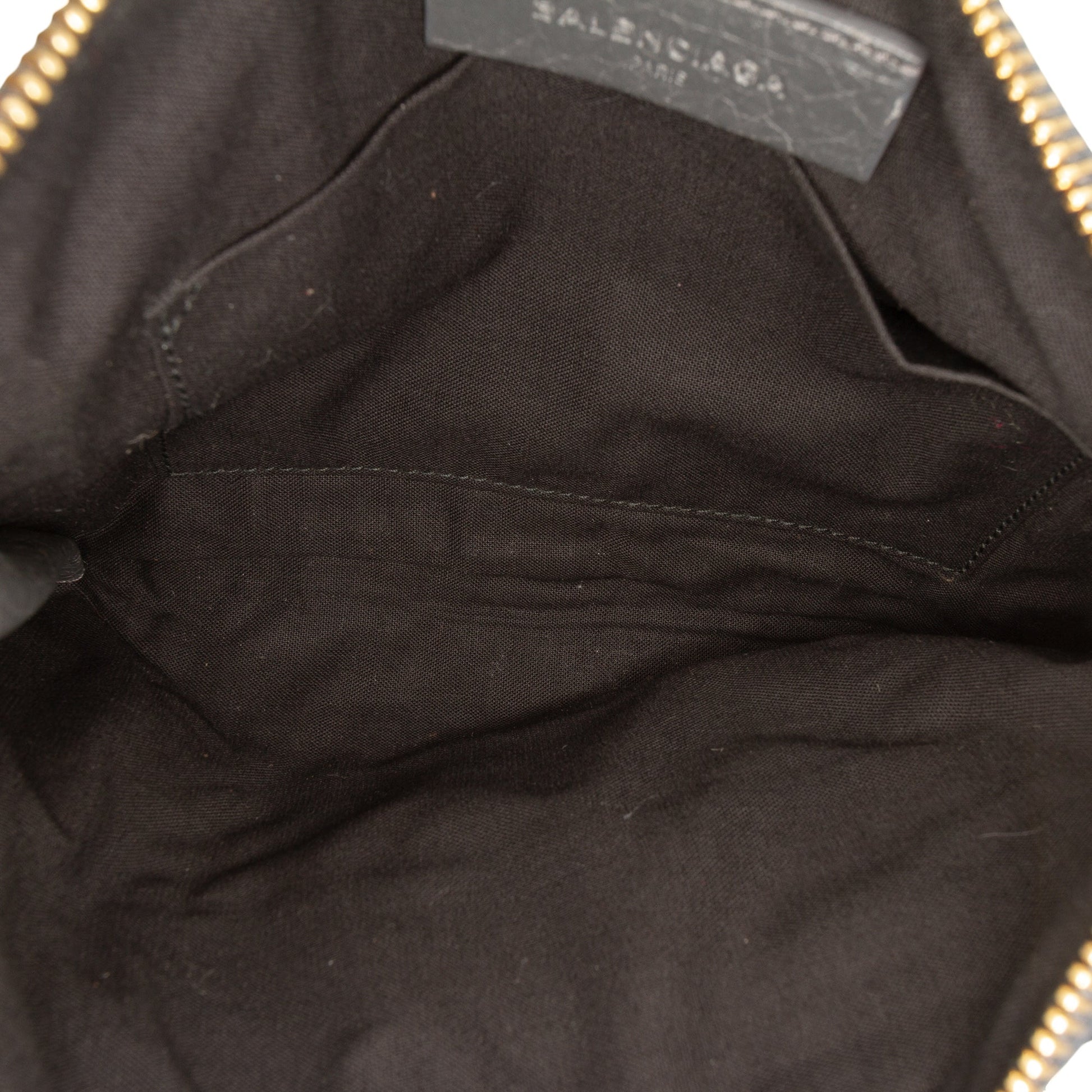 Balenciaga Lambskin Motocross Giant 12 Zip Around Flat Clutch
