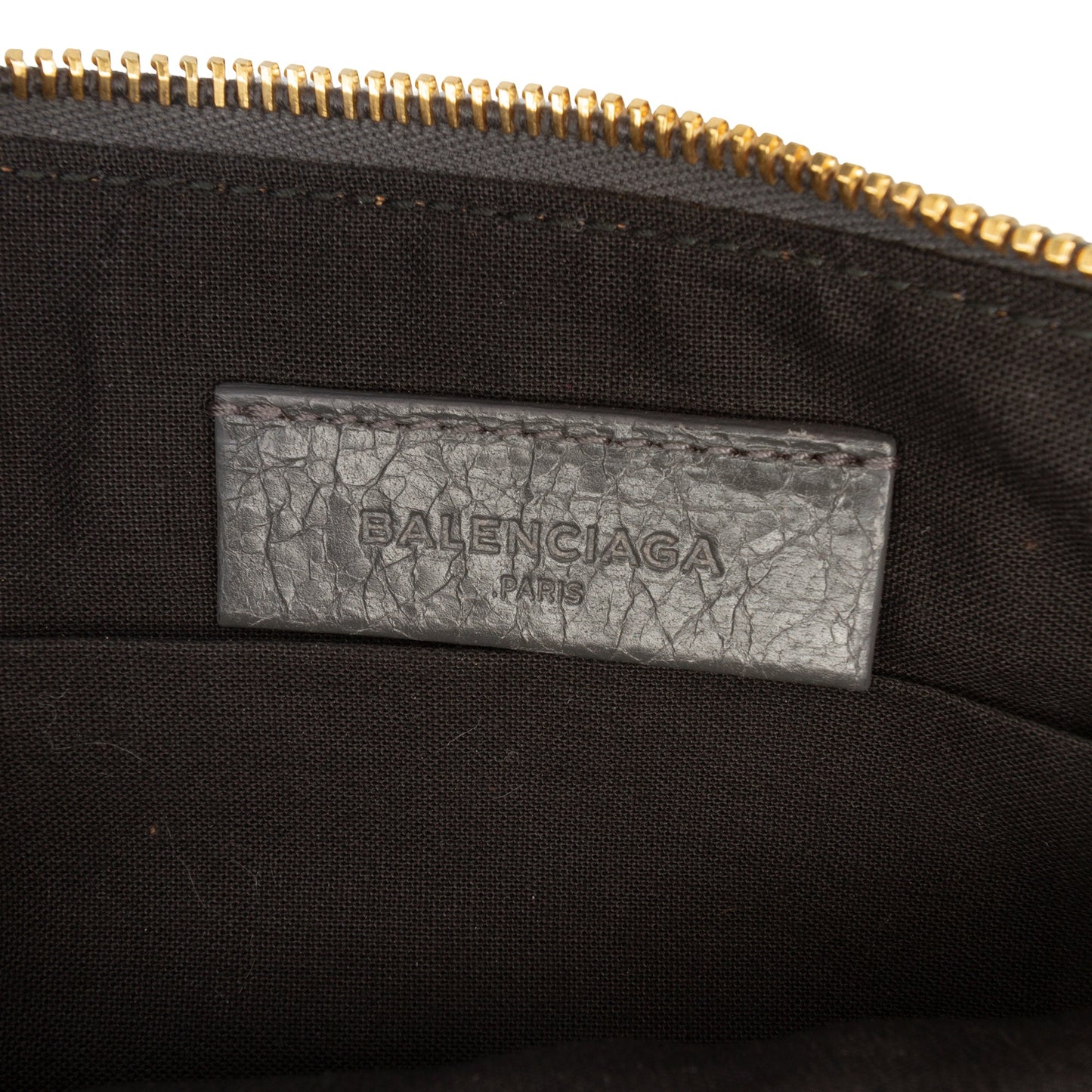 Balenciaga Lambskin Motocross Giant 12 Zip Around Flat Clutch