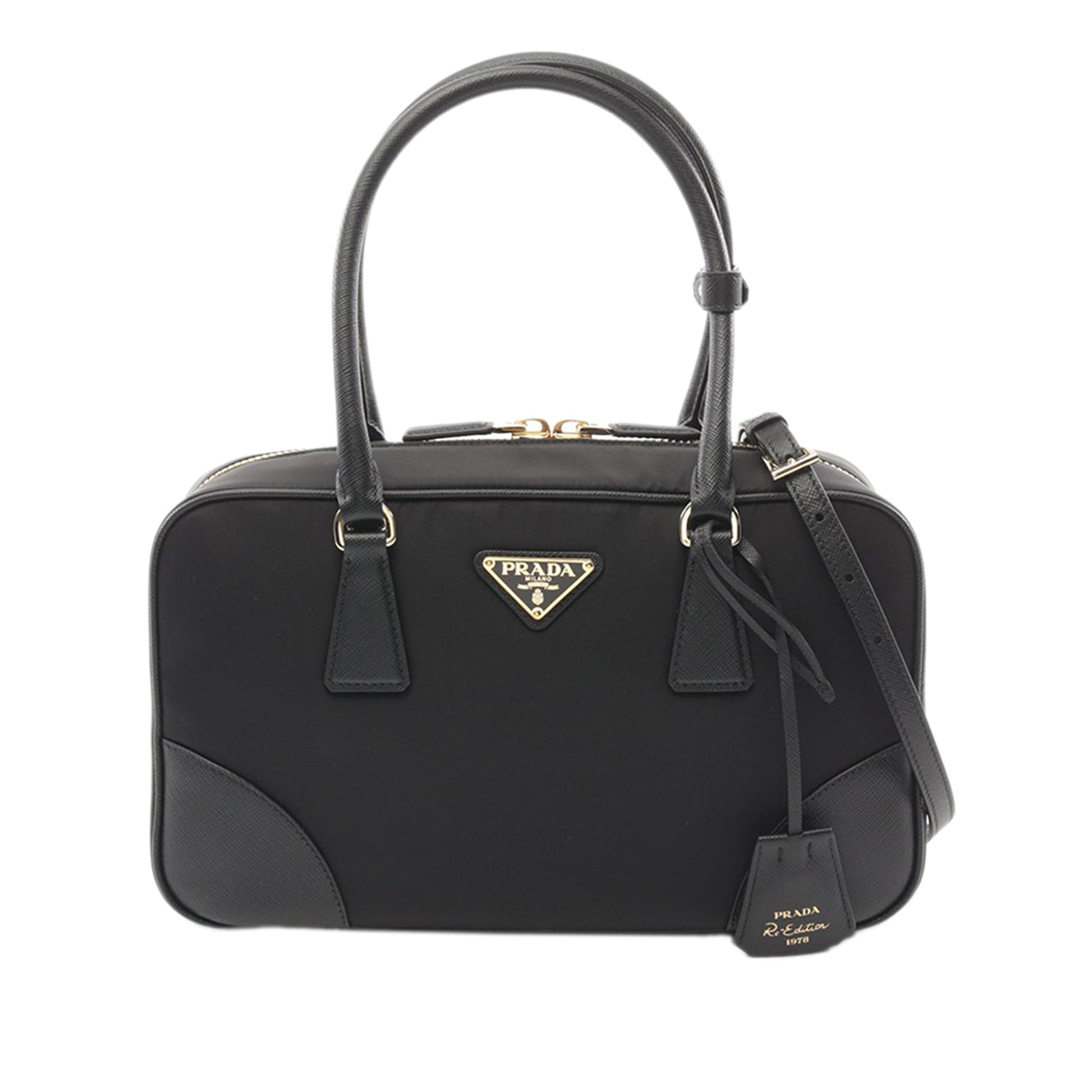Prada Saffiano Trimmed Re Nylon Re Edition 1978 Satchel