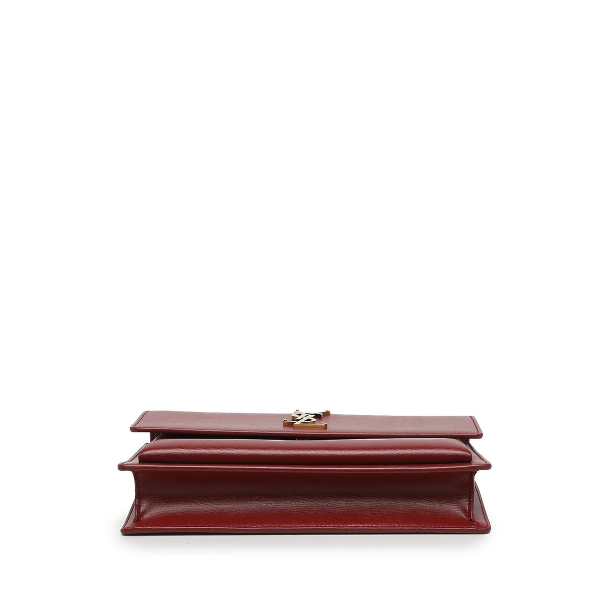 Saint Laurent Large Calfskin Monogram Sunset Top Handle Bag — Red