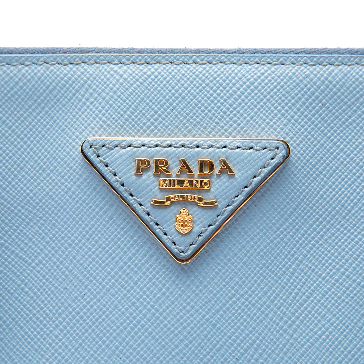Prada Medium Saffiano Lux Galleria Double Zip Satchel — Blue