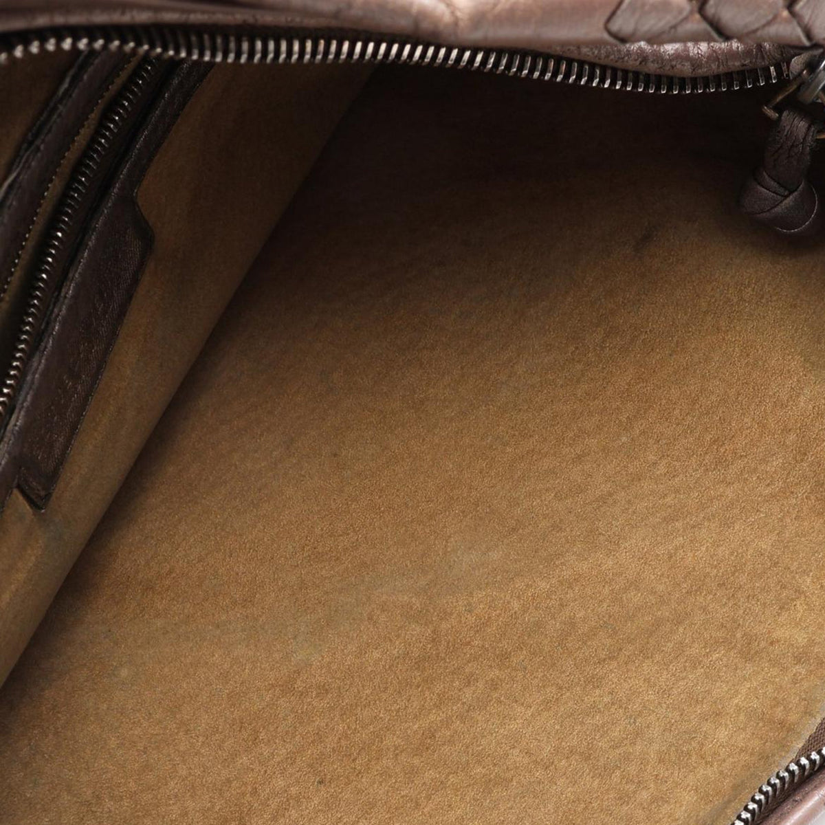 Bottega Veneta Medium Metallic Nappa Intrecciato Veneta Hobo — Brown