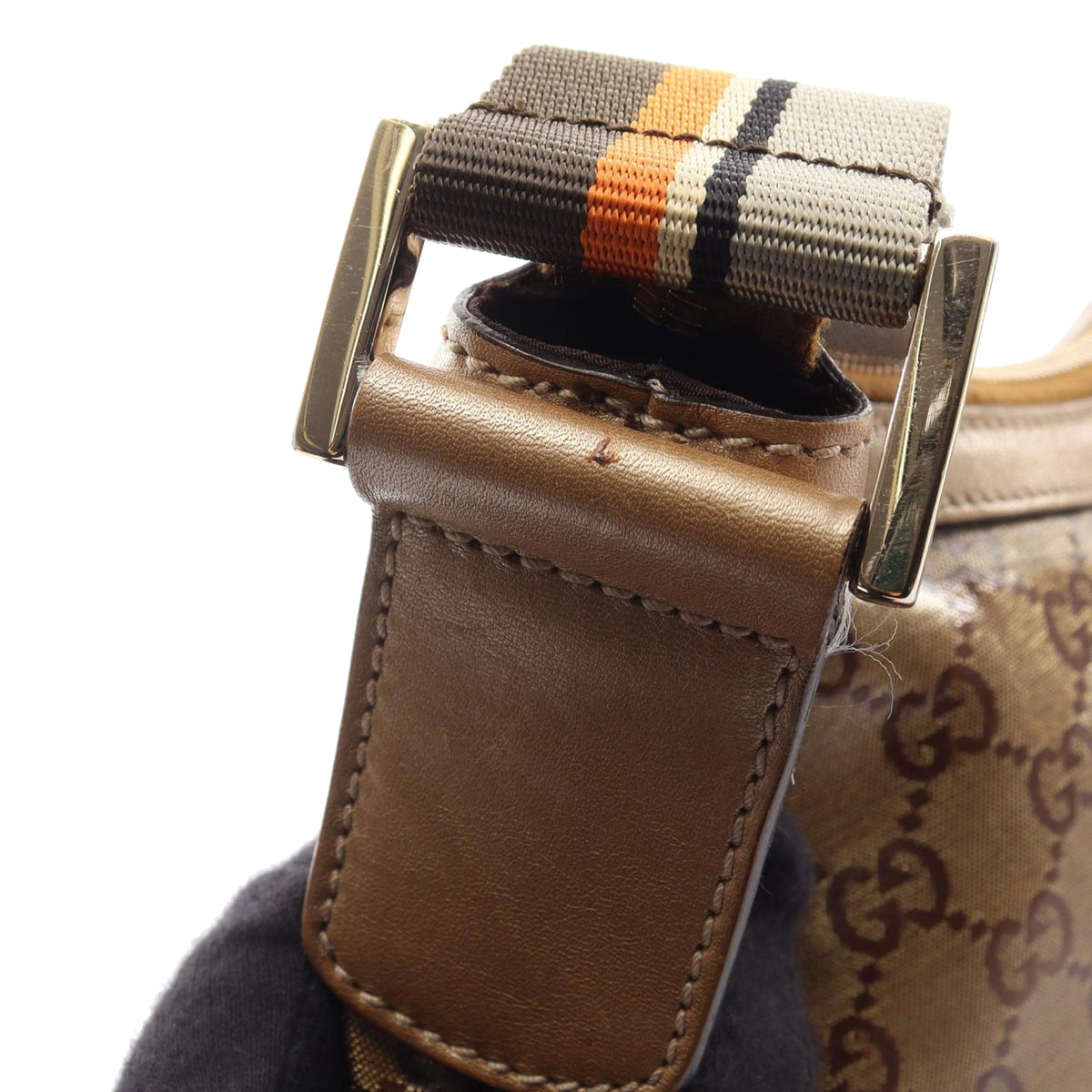 Gucci GG Imprime Web Crossbody — Brown