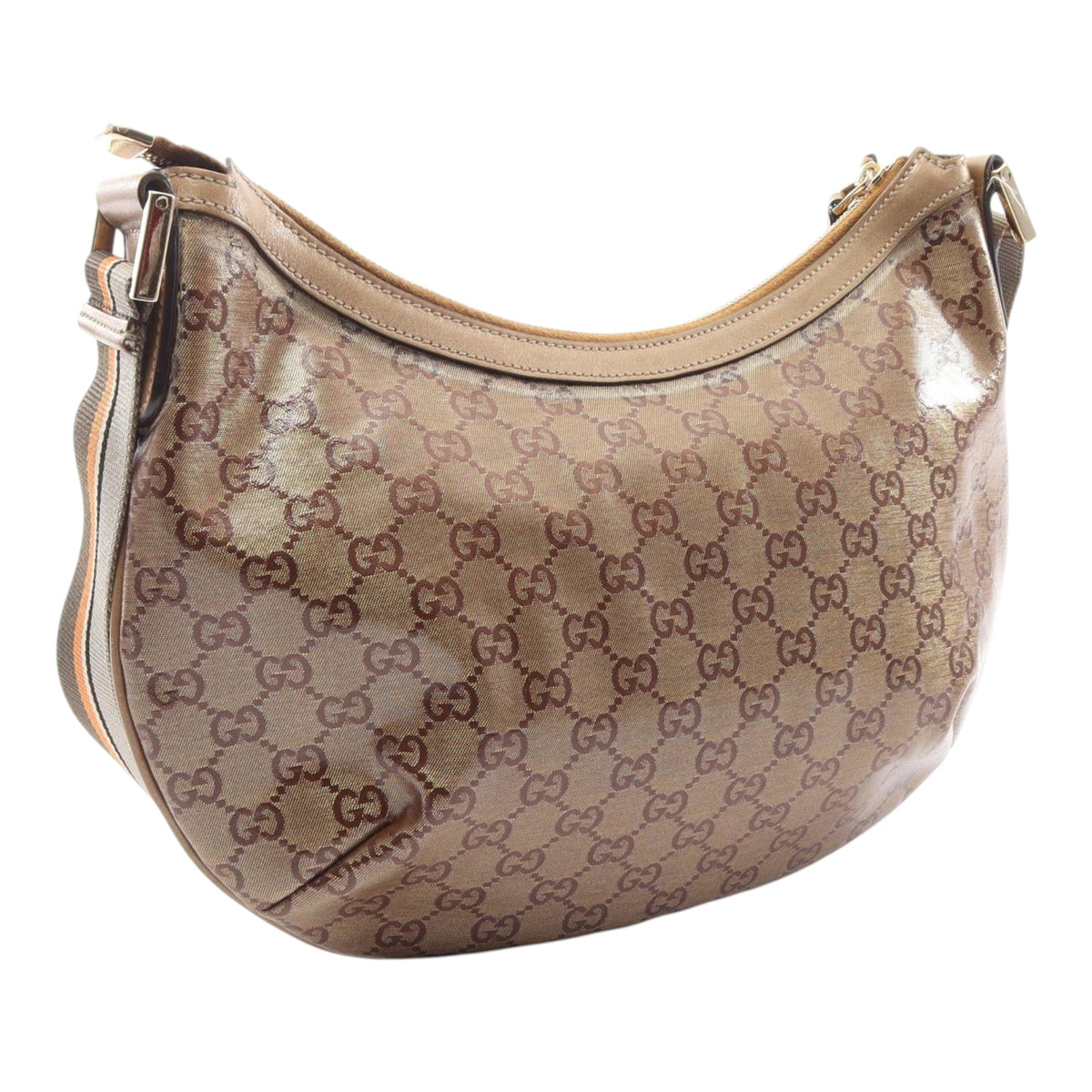 Gucci GG Imprime Web Crossbody — Brown