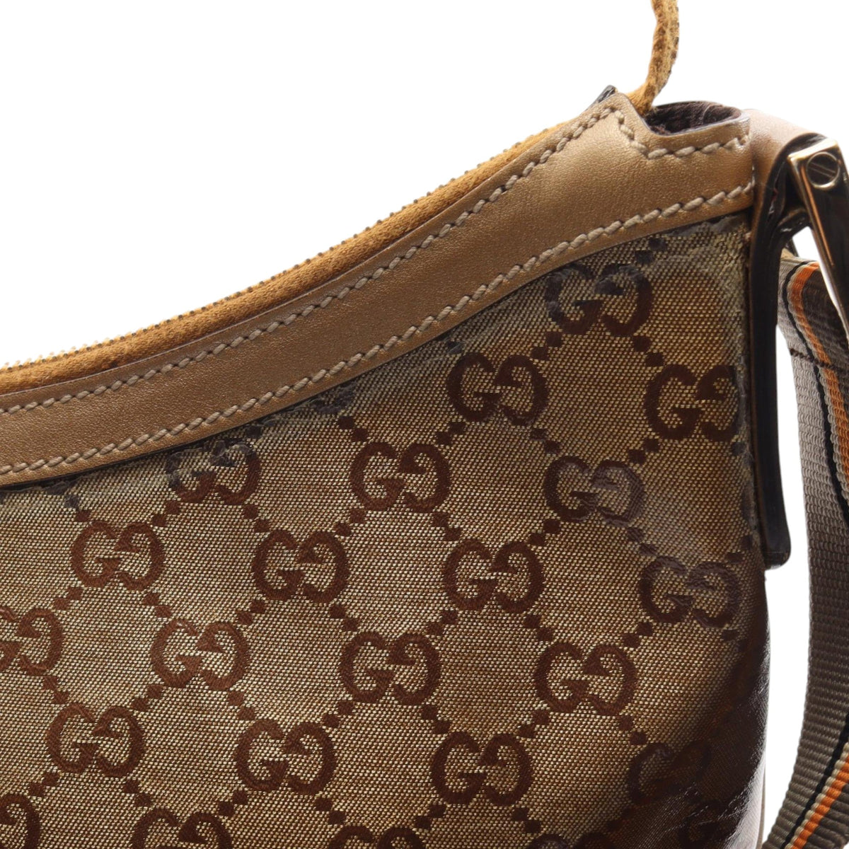 Gucci GG Imprime Web Crossbody — Brown