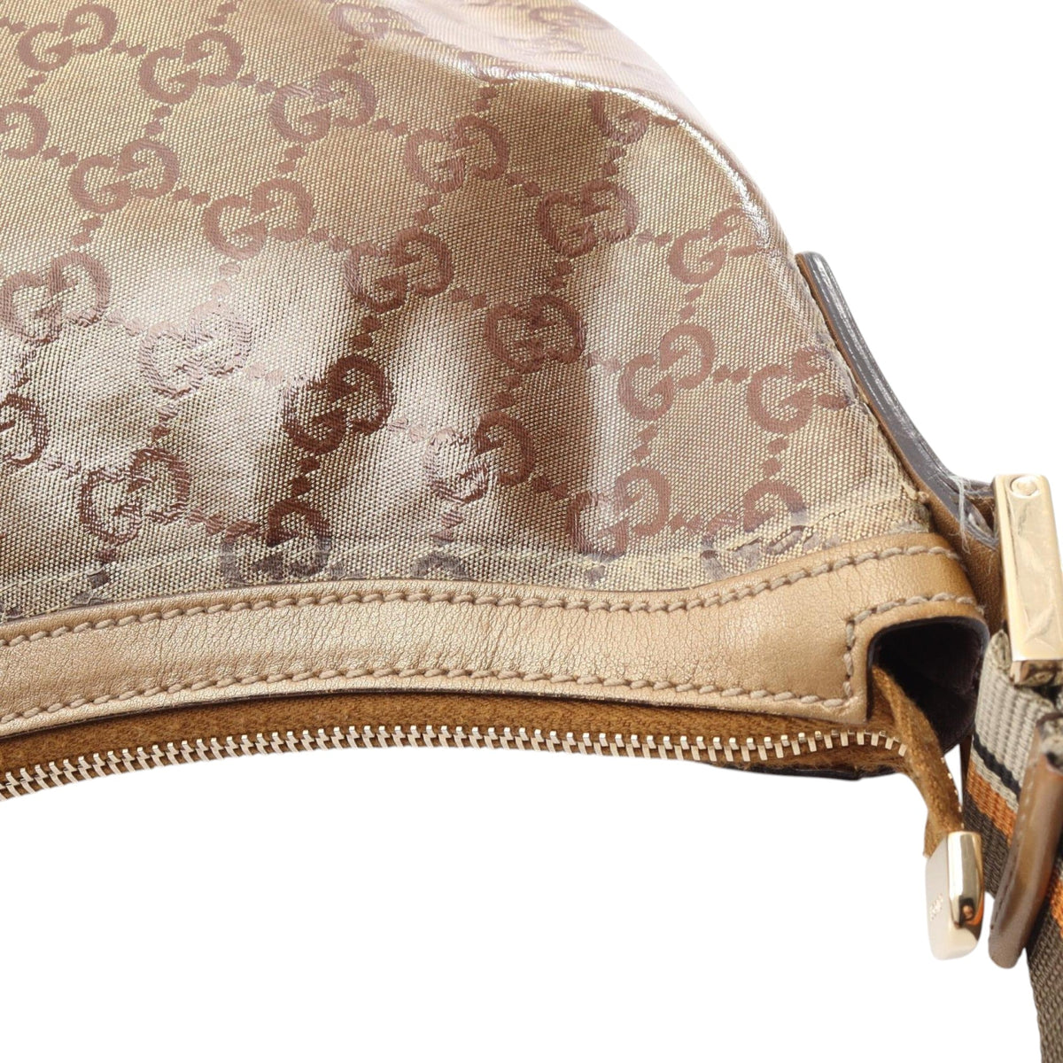 Gucci GG Imprime Web Crossbody — Brown