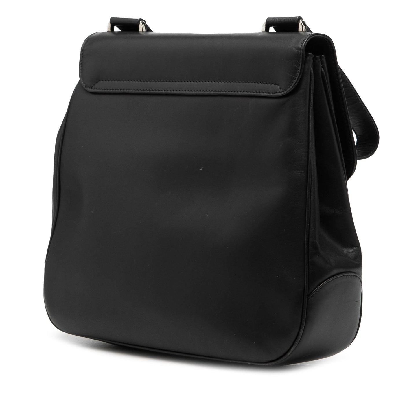 Ferragamo Leather Double Gancini Shoulder Bag