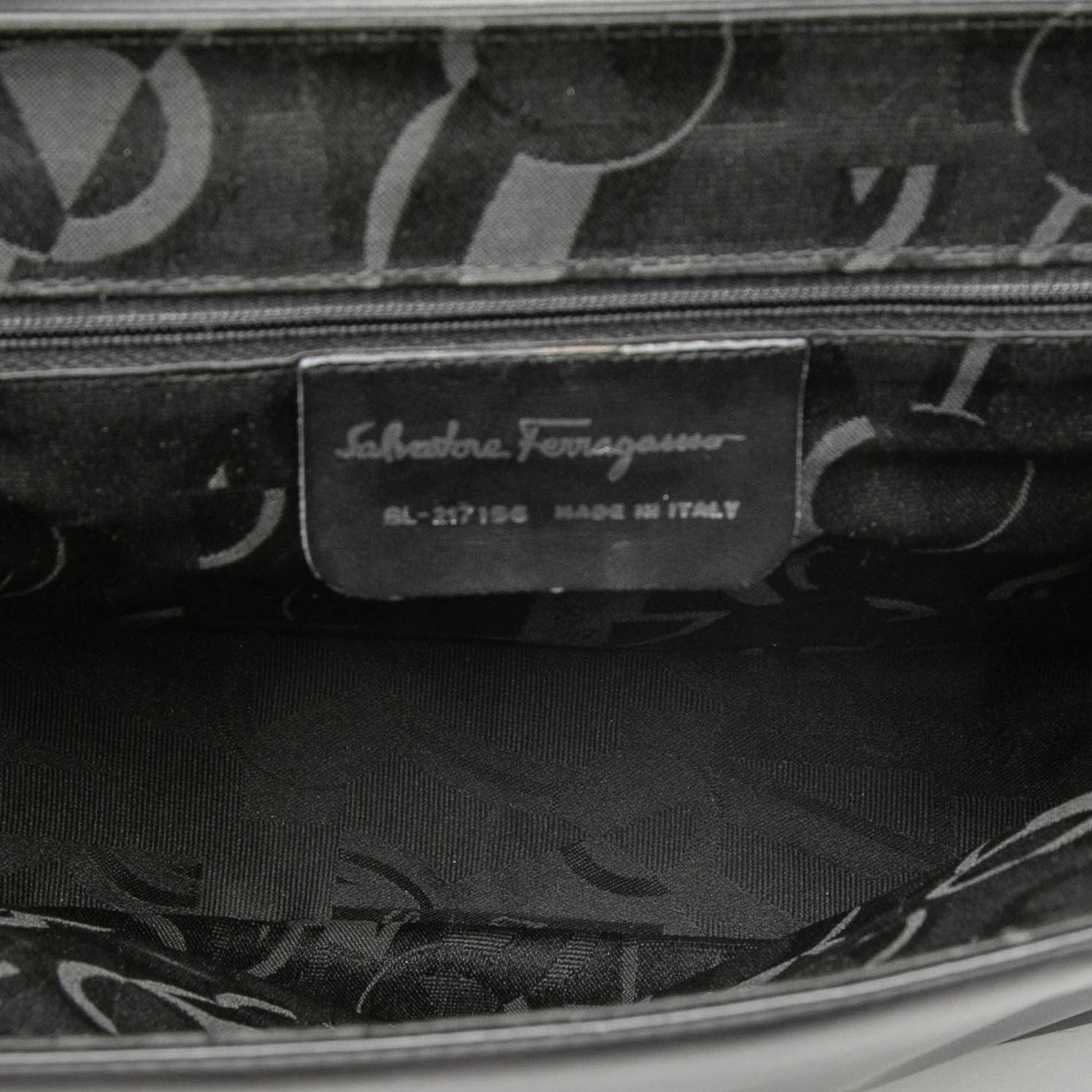 Ferragamo Leather Double Gancini Shoulder Bag