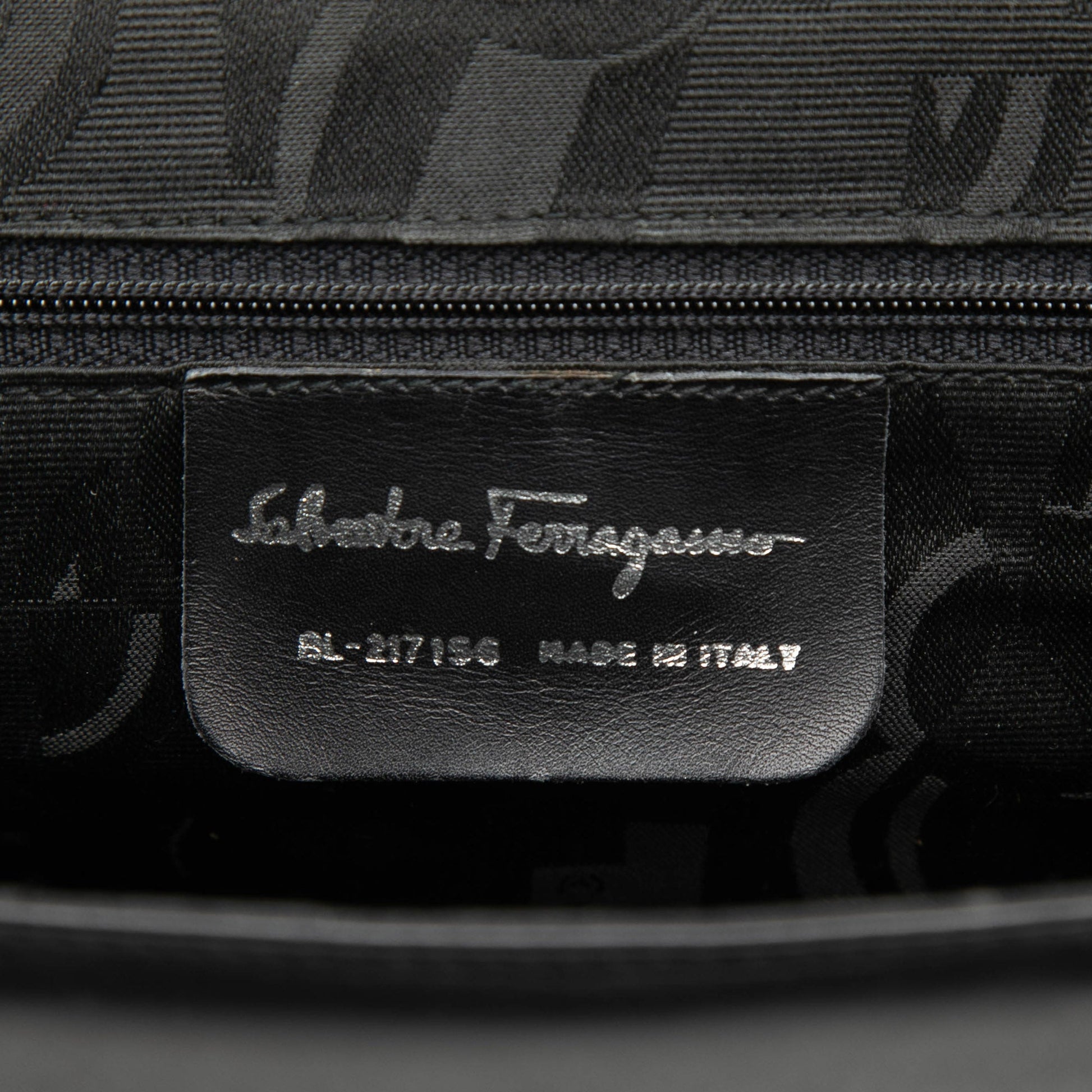 Ferragamo Leather Double Gancini Shoulder Bag