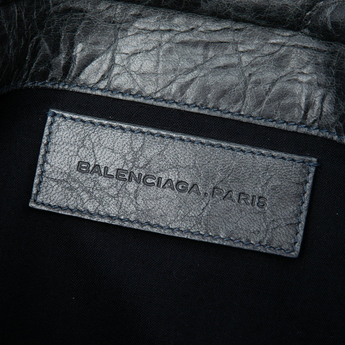 Balenciaga Lambskin Motocross Giant 21 Envelope Clutch — Gray