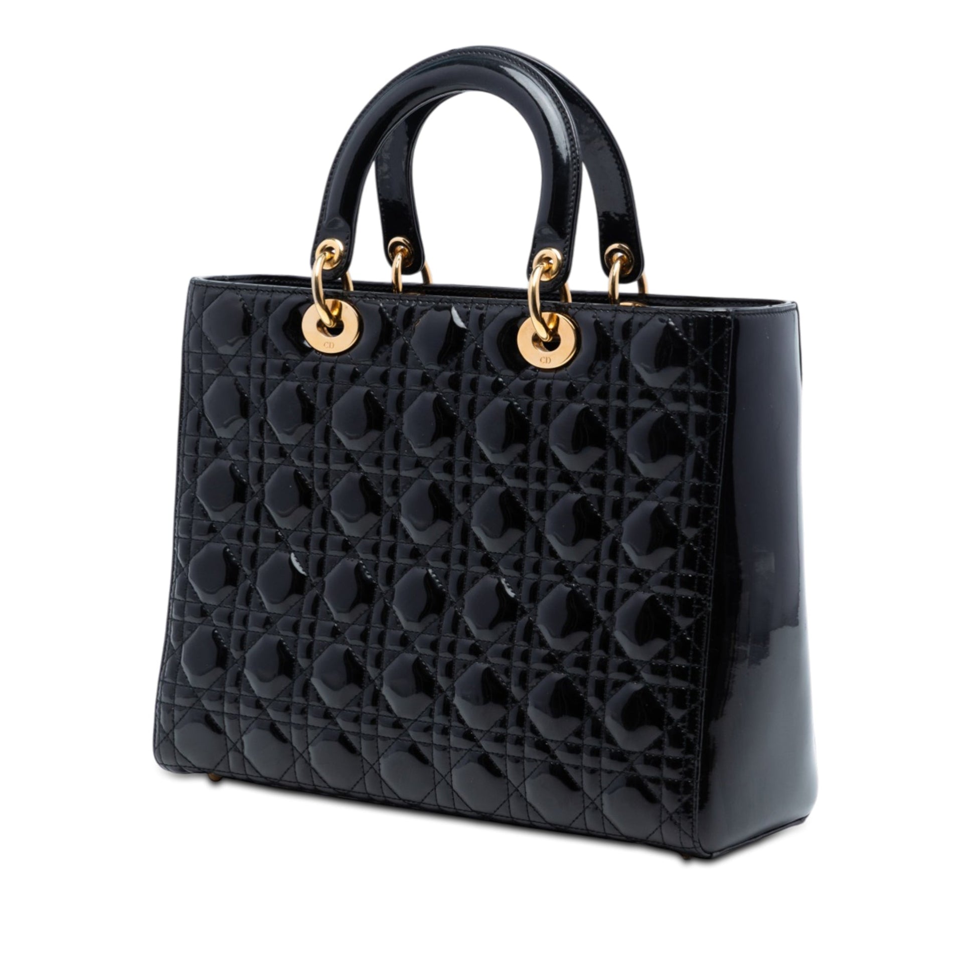 Dior Large Patent Cannage Lady Dior