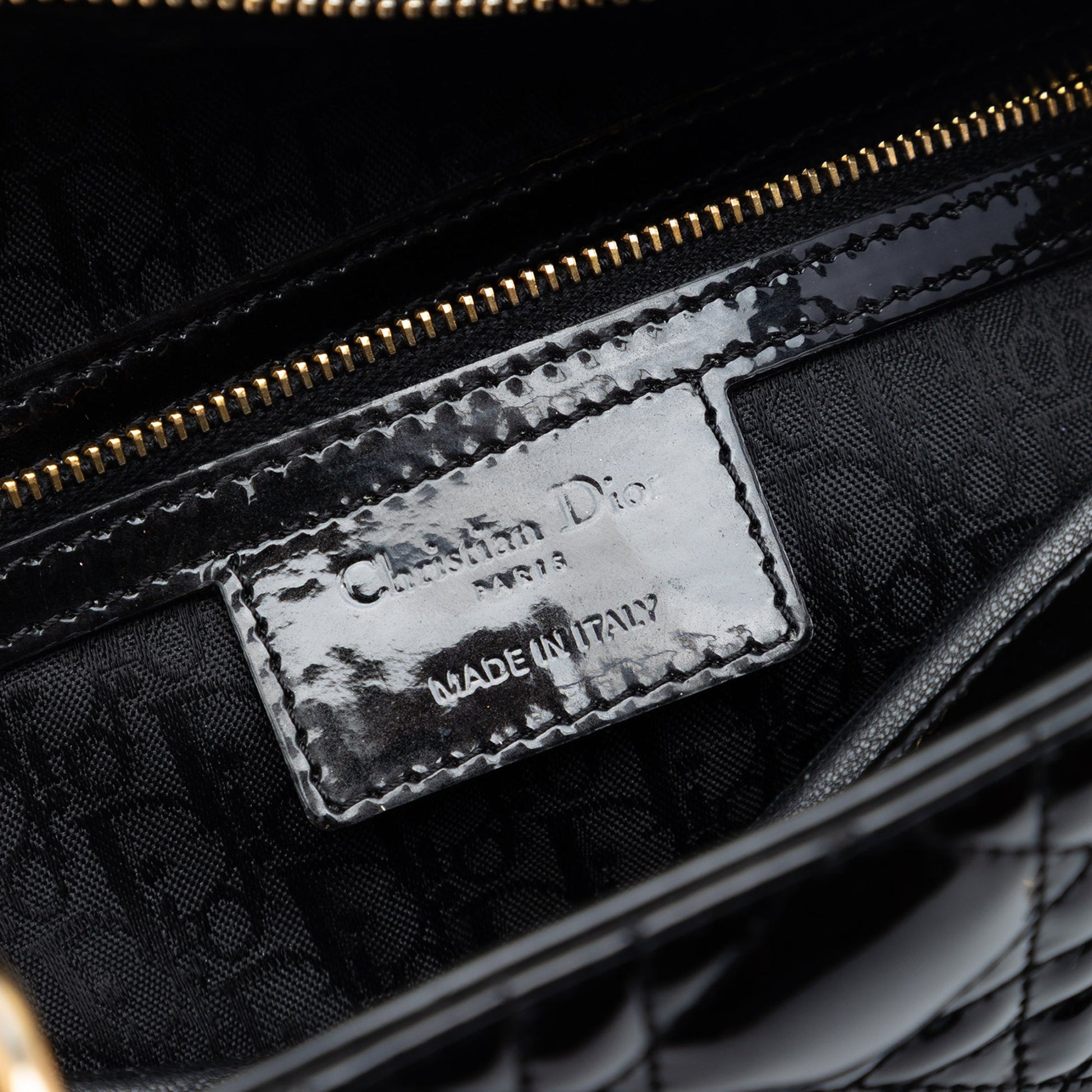 Dior Large Patent Cannage Lady Dior